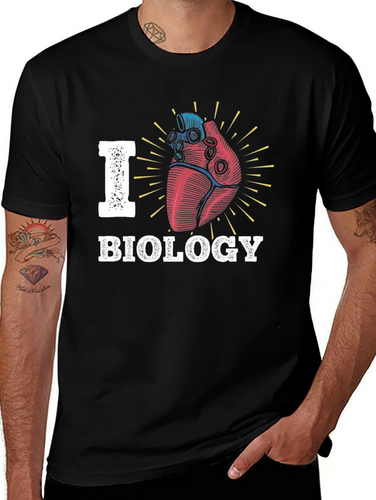 I Heart Biology Graphic Tee - Science Lover Shirt