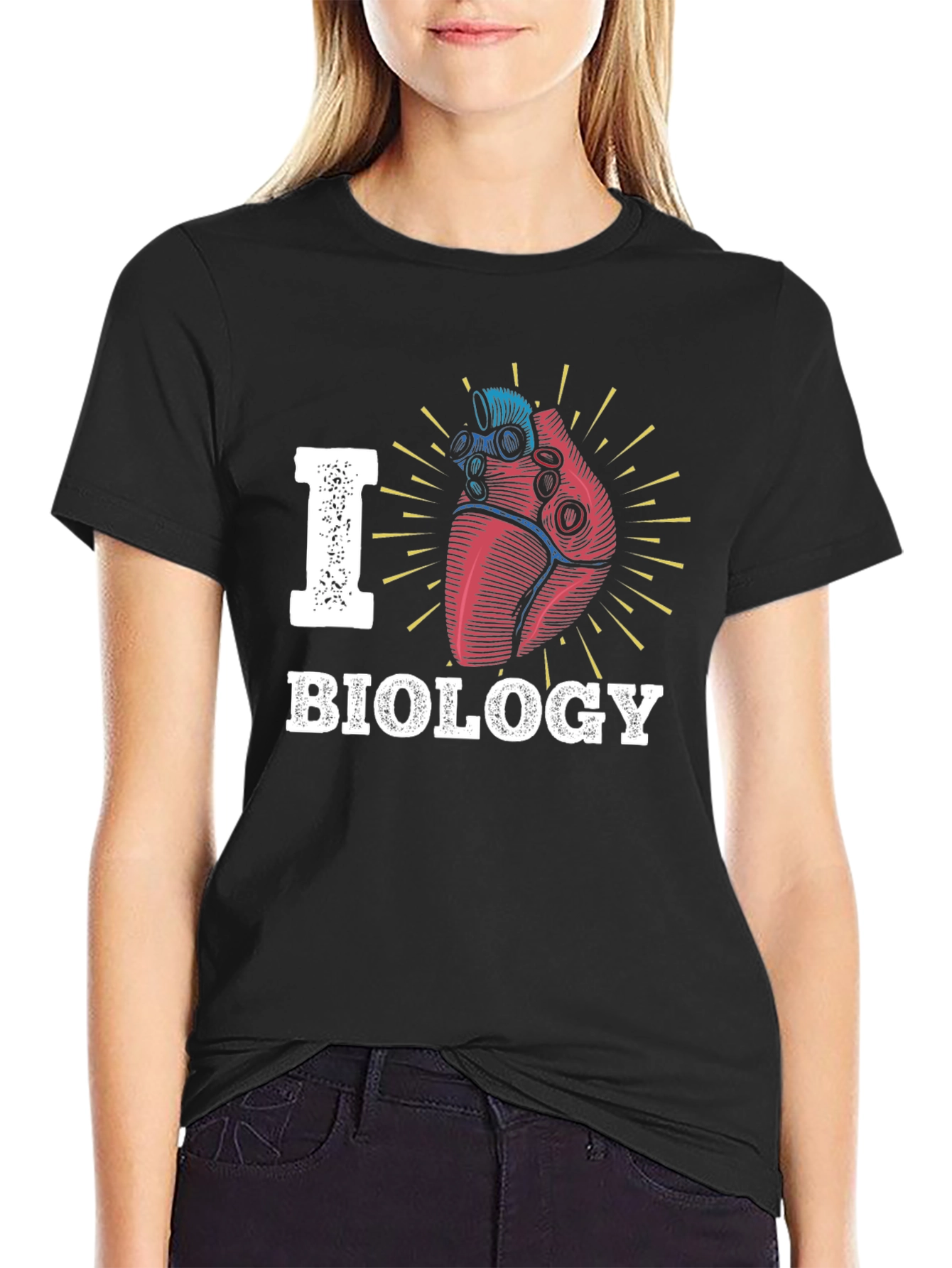 I Heart Biology Graphic Tee - Science Lover Shirt