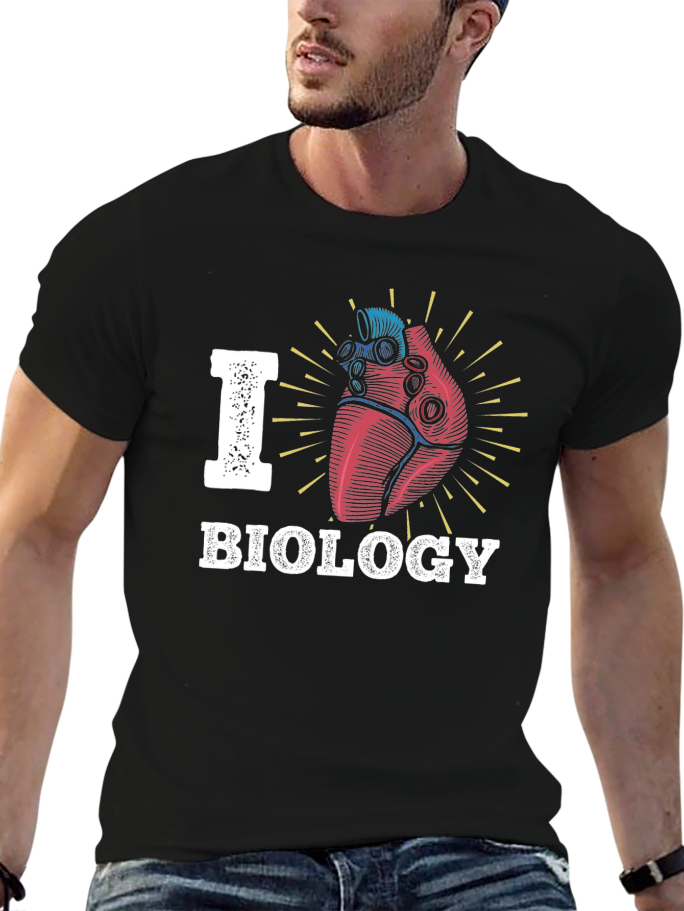 I Heart Biology Graphic Tee - Science Lover Shirt