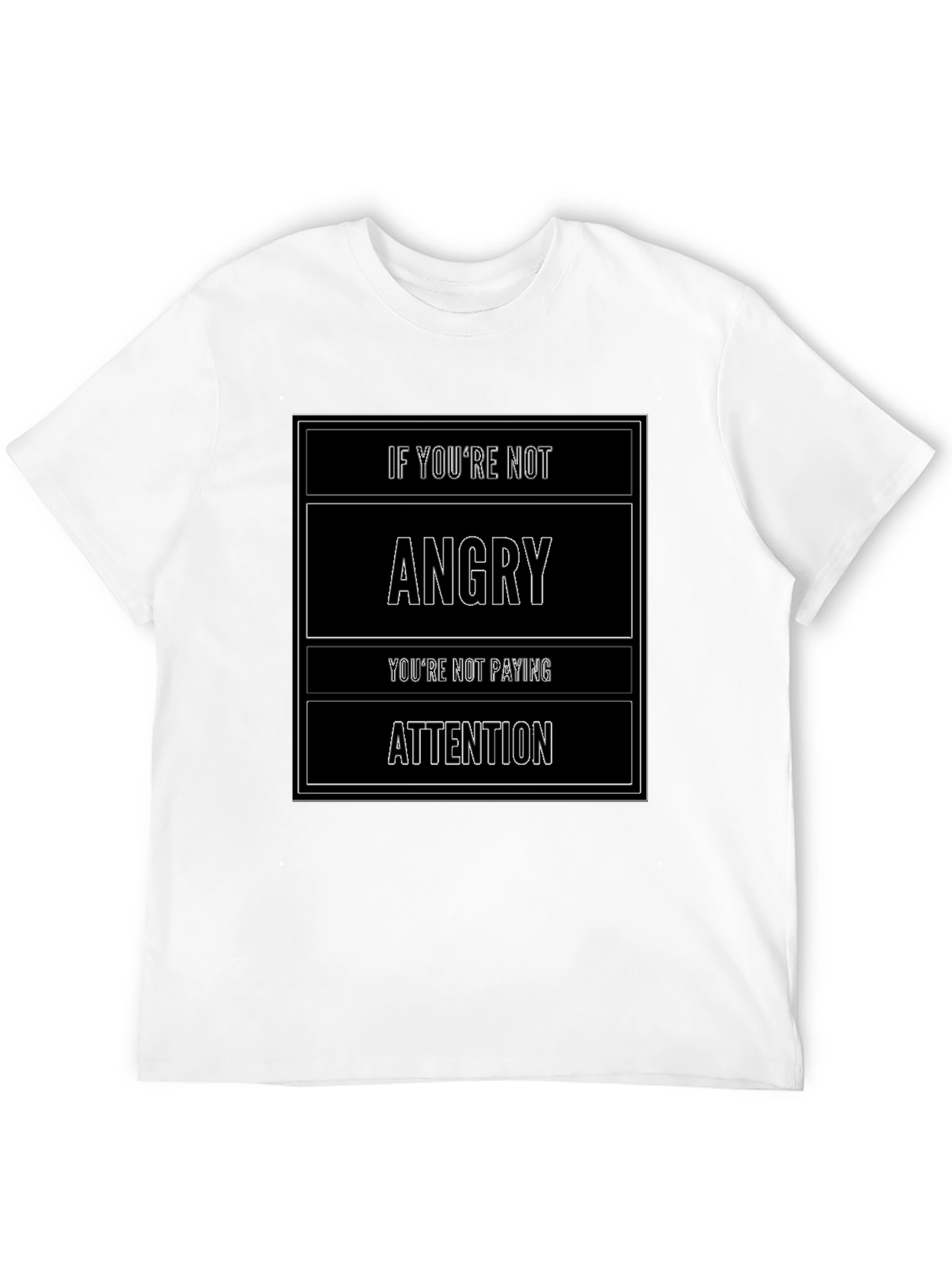 Angry Attention Tee - Bold Statement Graphic T-Shirt