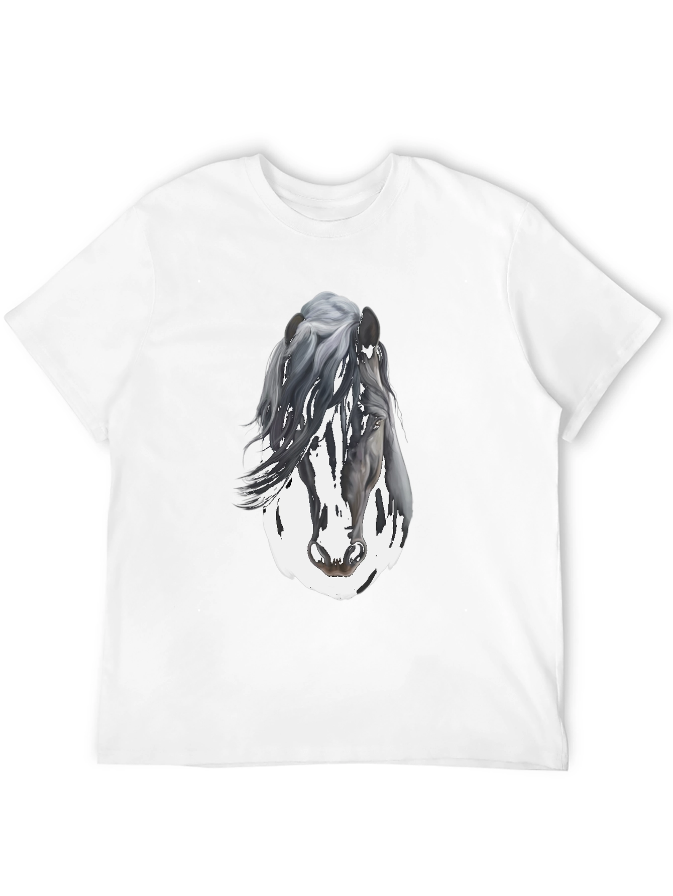 Horse Graphic Mens Black T-Shirt