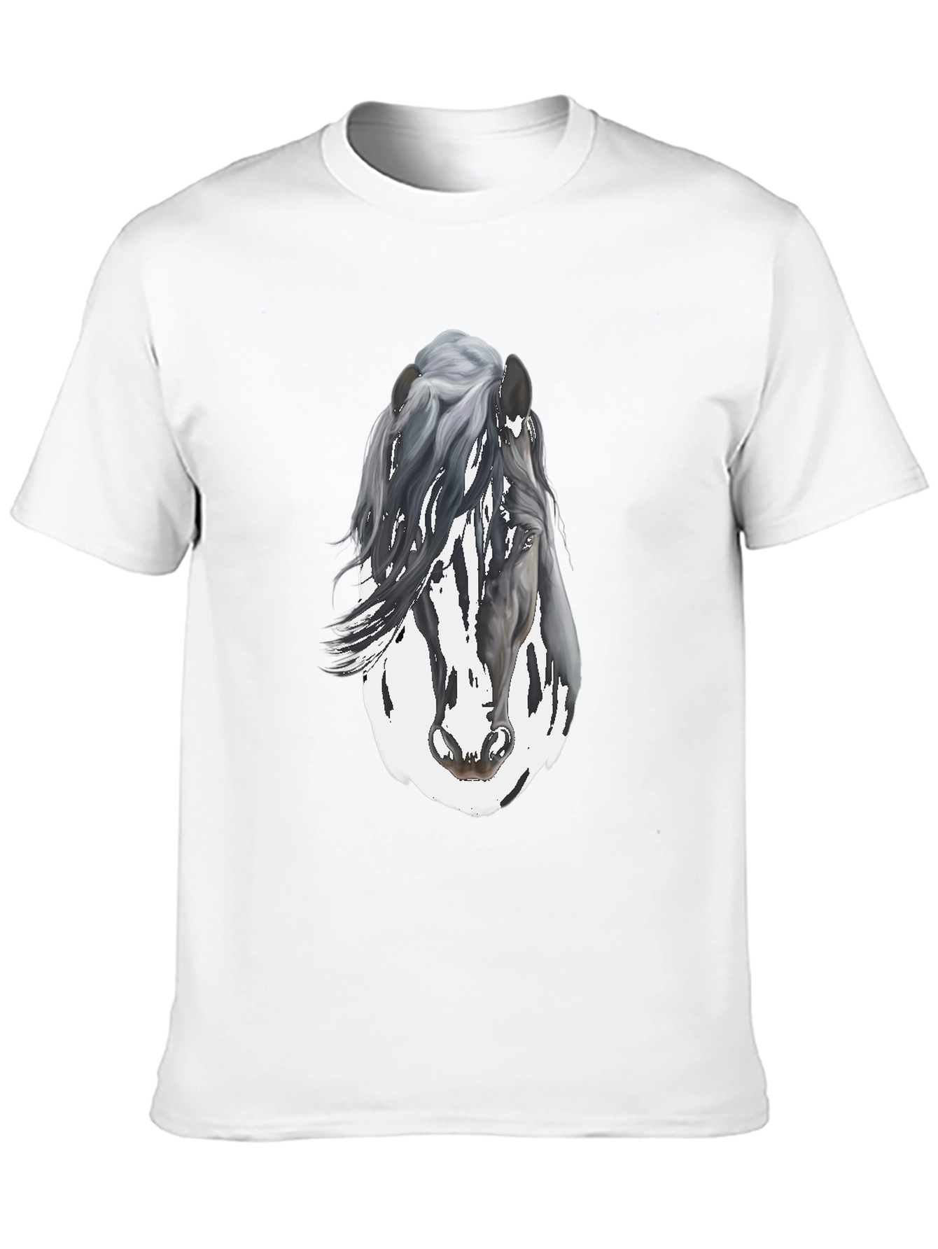 Horse Graphic Mens Black T-Shirt