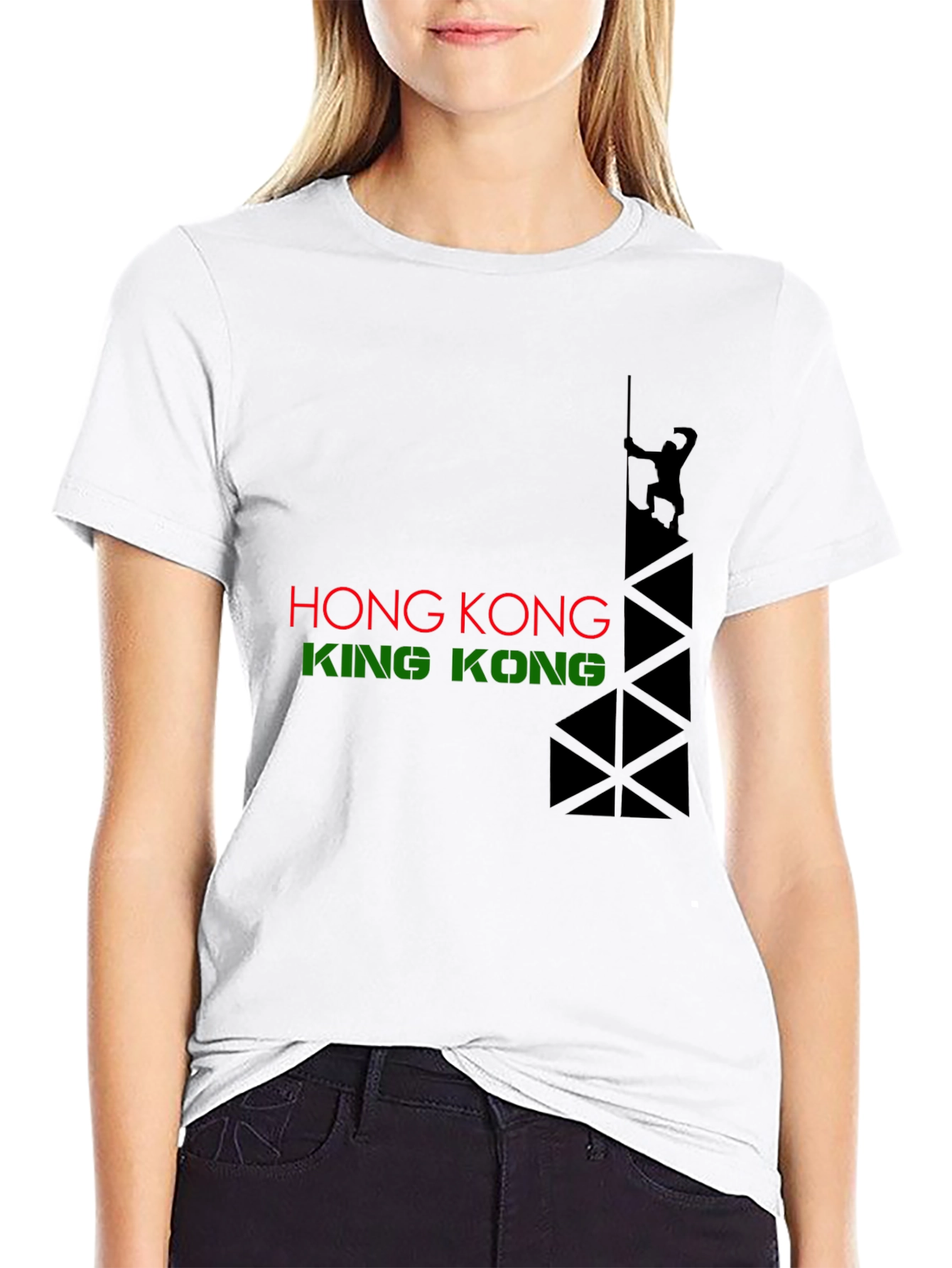 Hong Kong vs King Kong Graphic Tee - Black