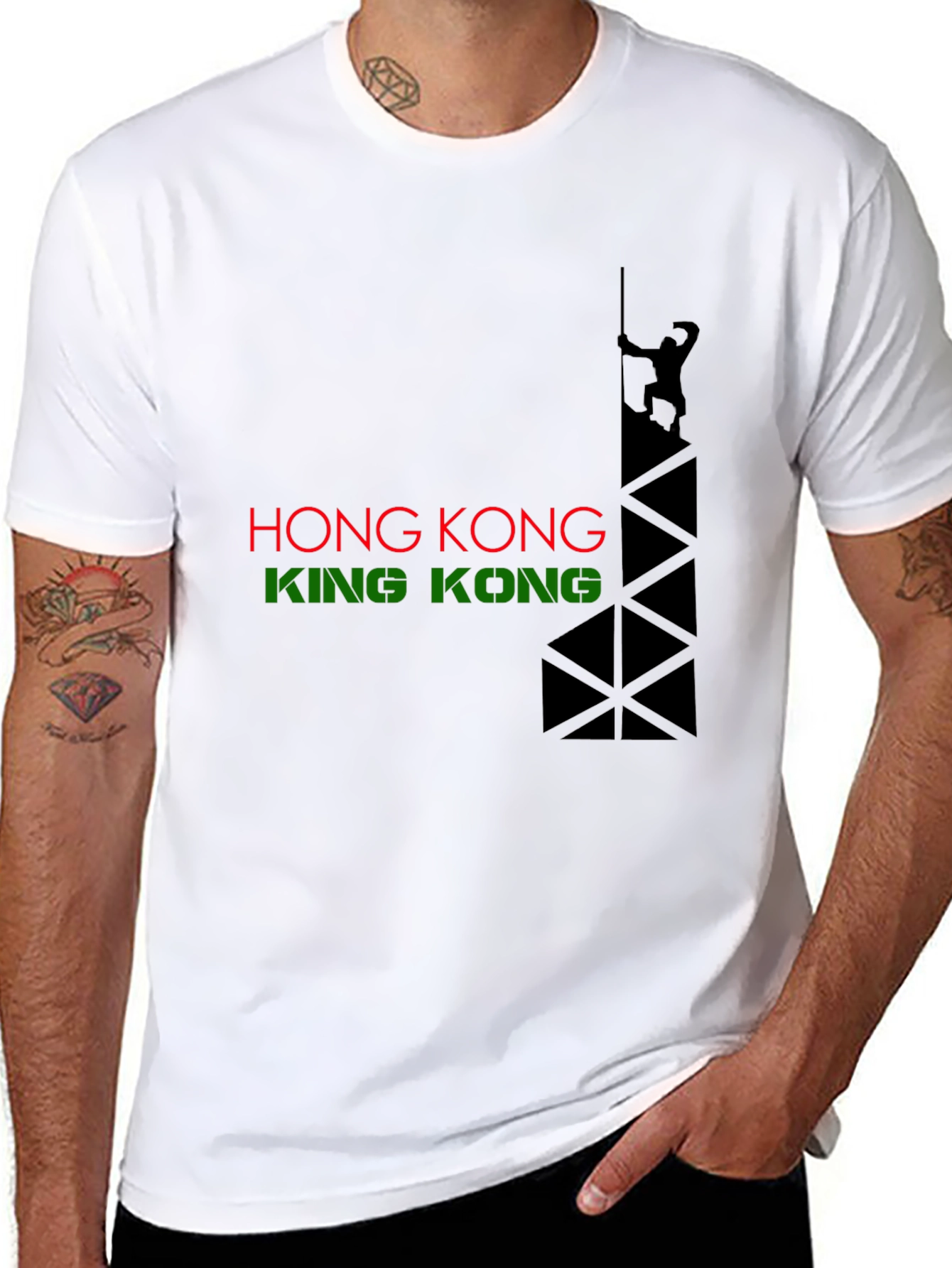 Hong Kong vs King Kong Graphic Tee - Black