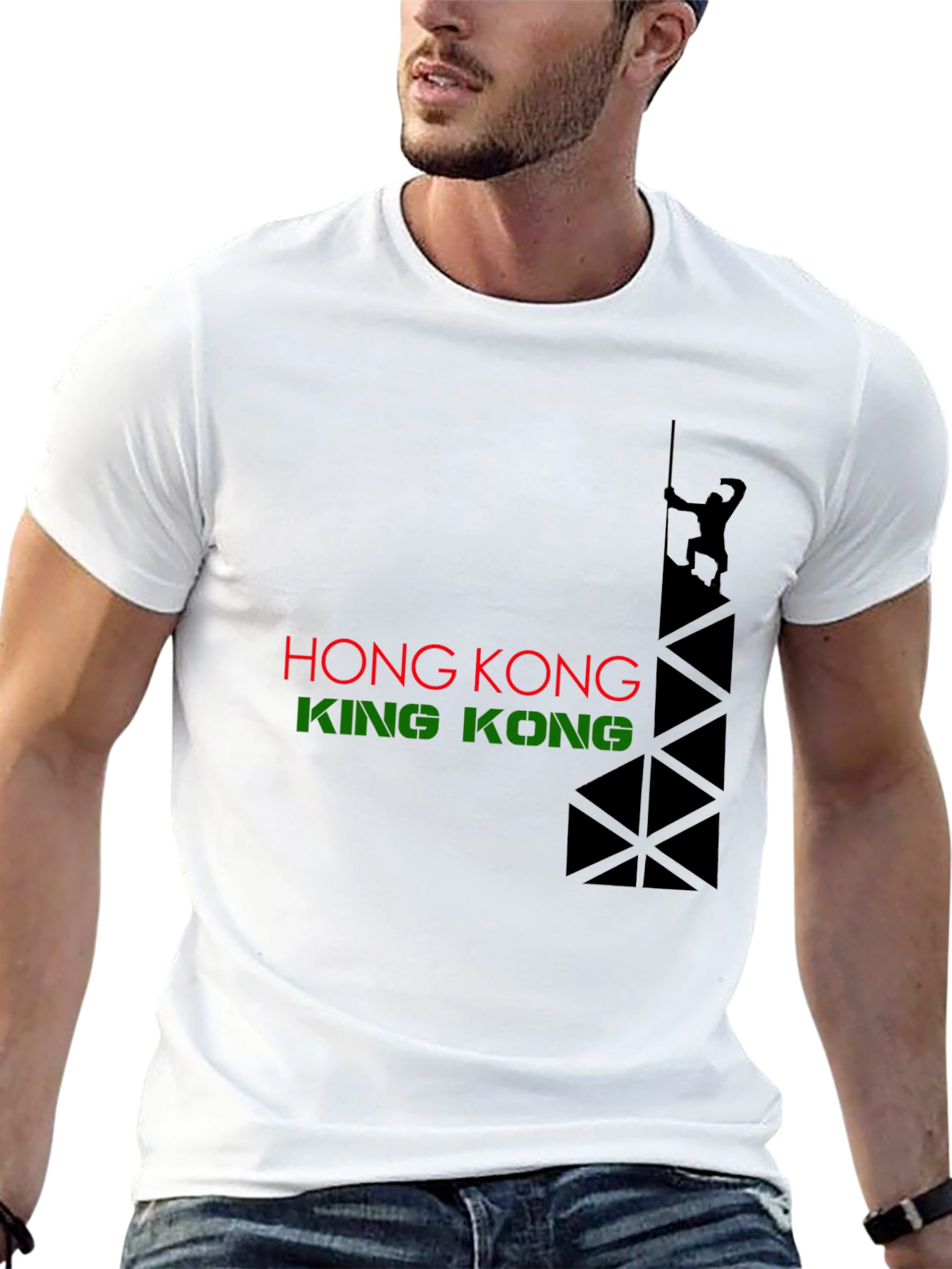 Hong Kong vs King Kong Graphic Tee - Black