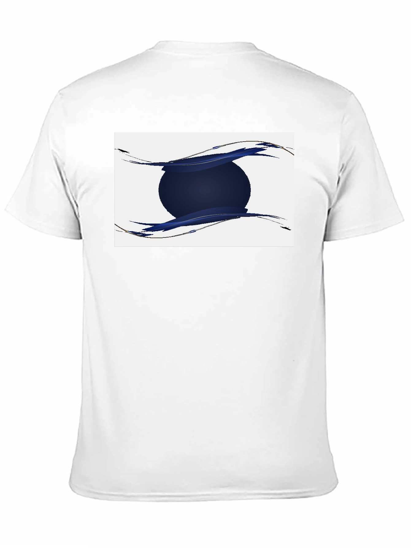 Abstract Circle Graphic Black T-Shirt