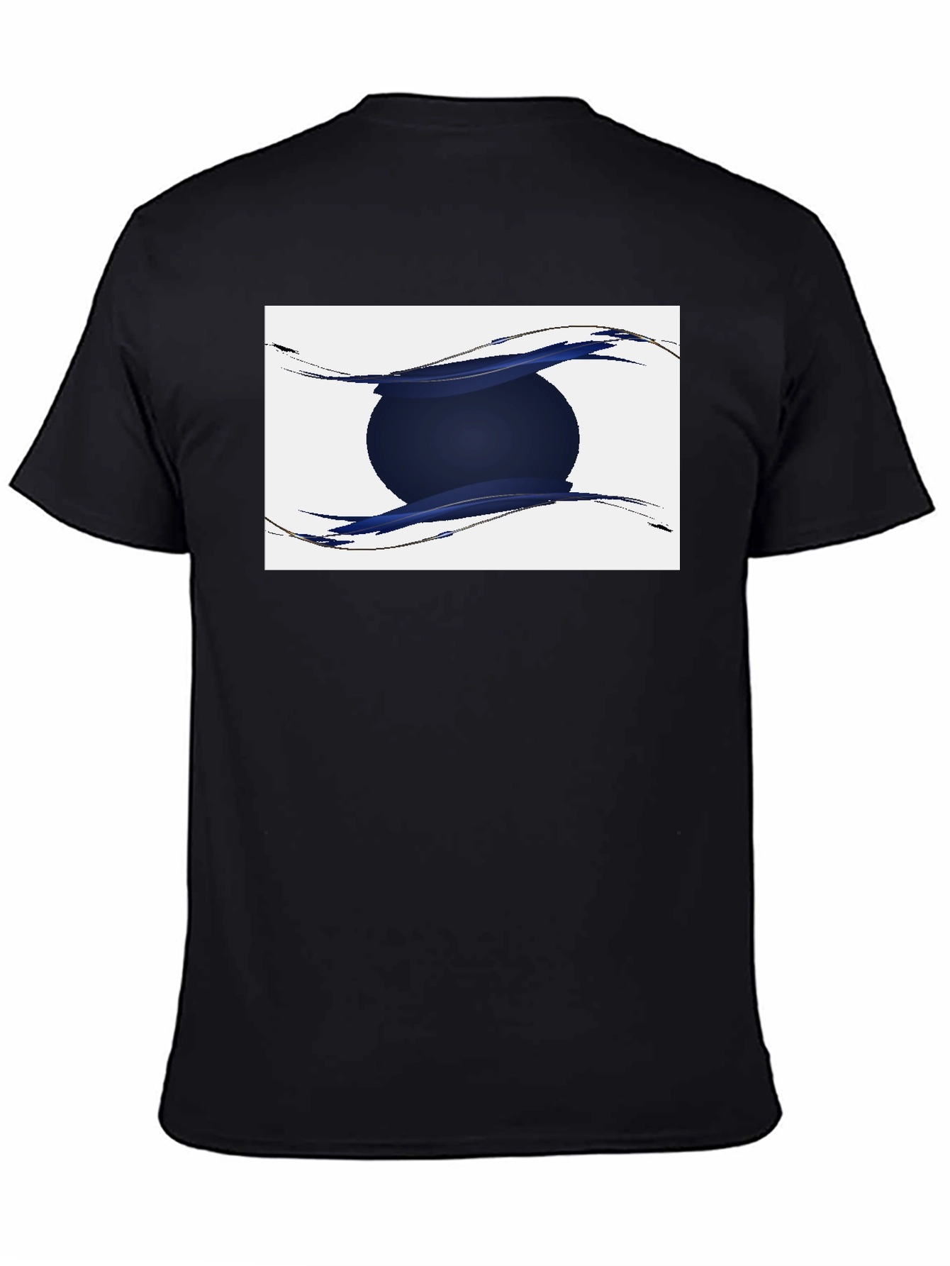 Abstract Circle Graphic Black T-Shirt