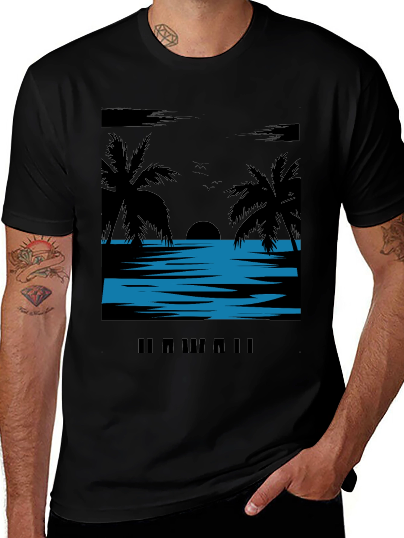 Hawaii Sunset T-Shirt - Island Vibes Graphic Tee