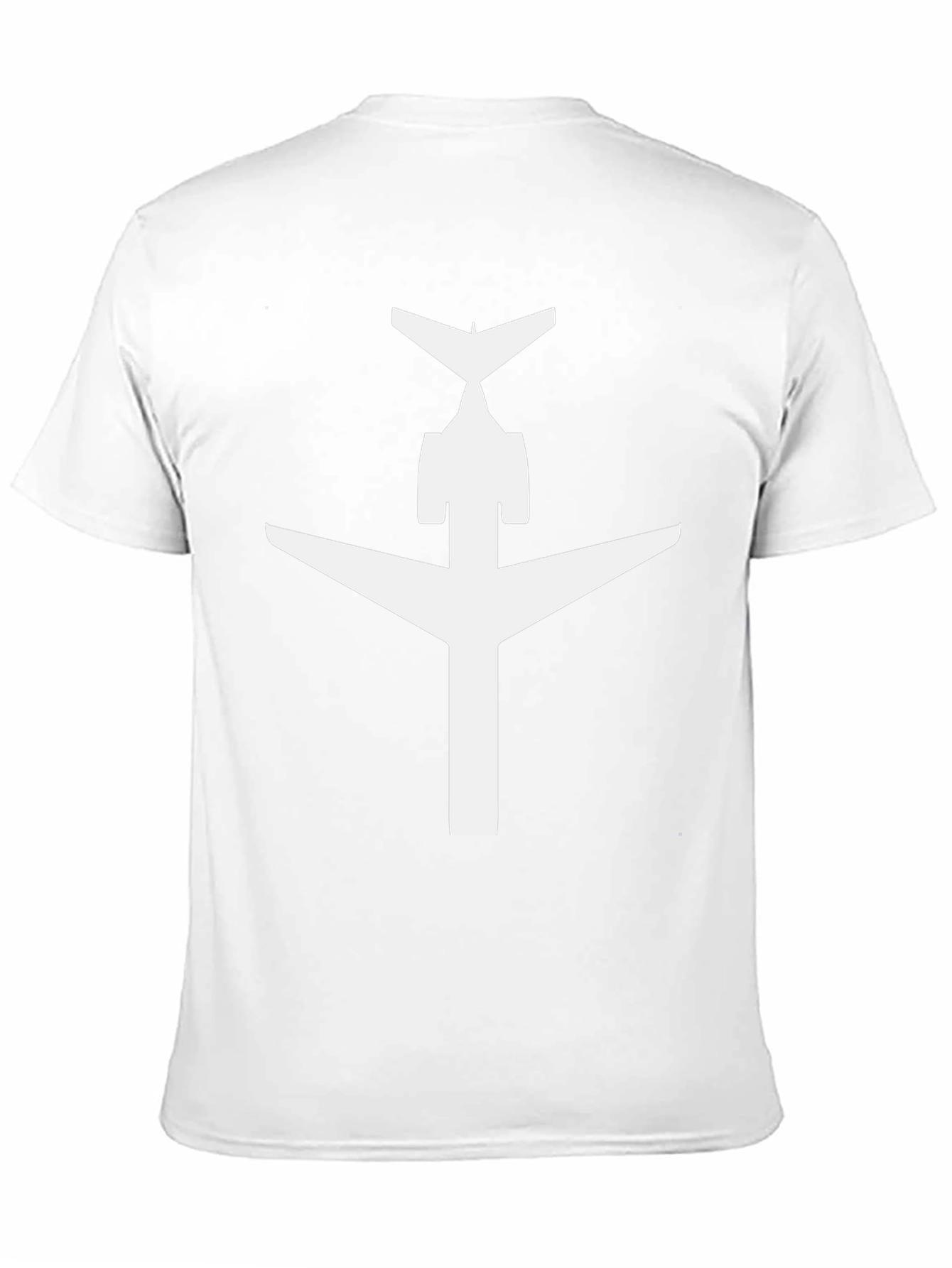 Airplane Silhouette Graphic Tee - Black