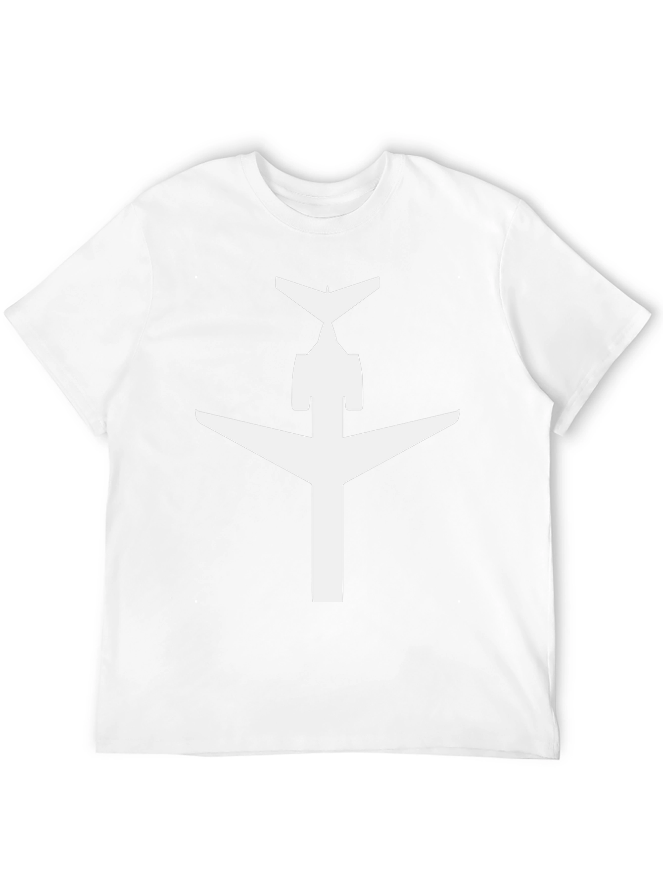 Airplane Silhouette Graphic Tee - Black