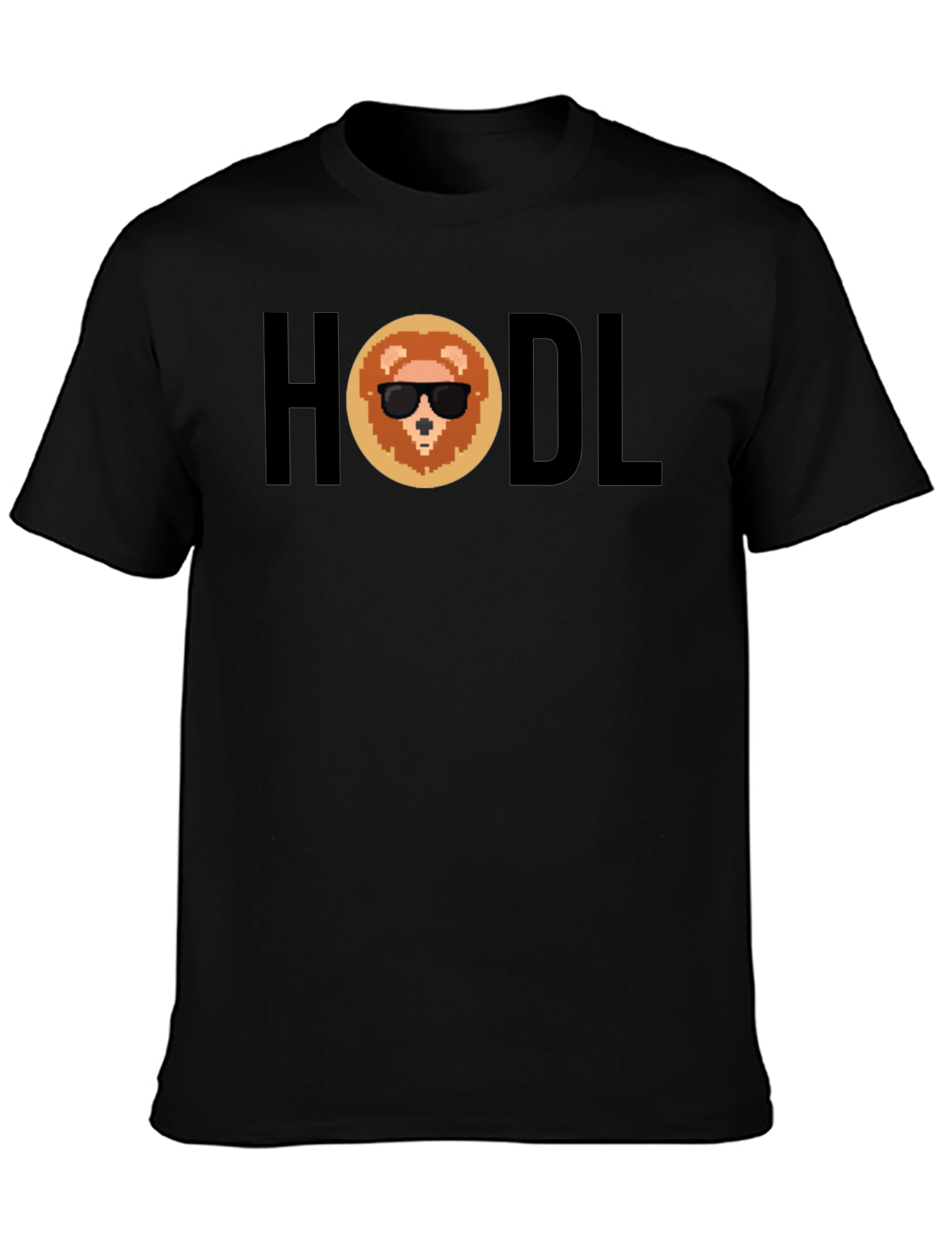 HODL Crypto Lion Black T-Shirt
