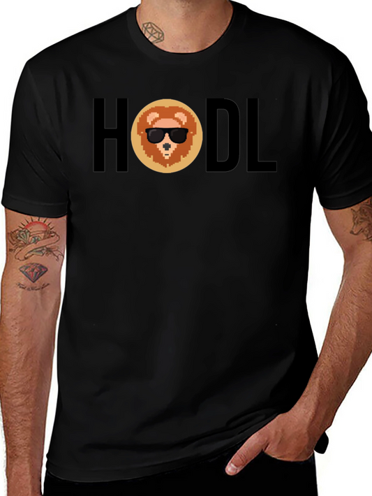 HODL Crypto Lion Black T-Shirt