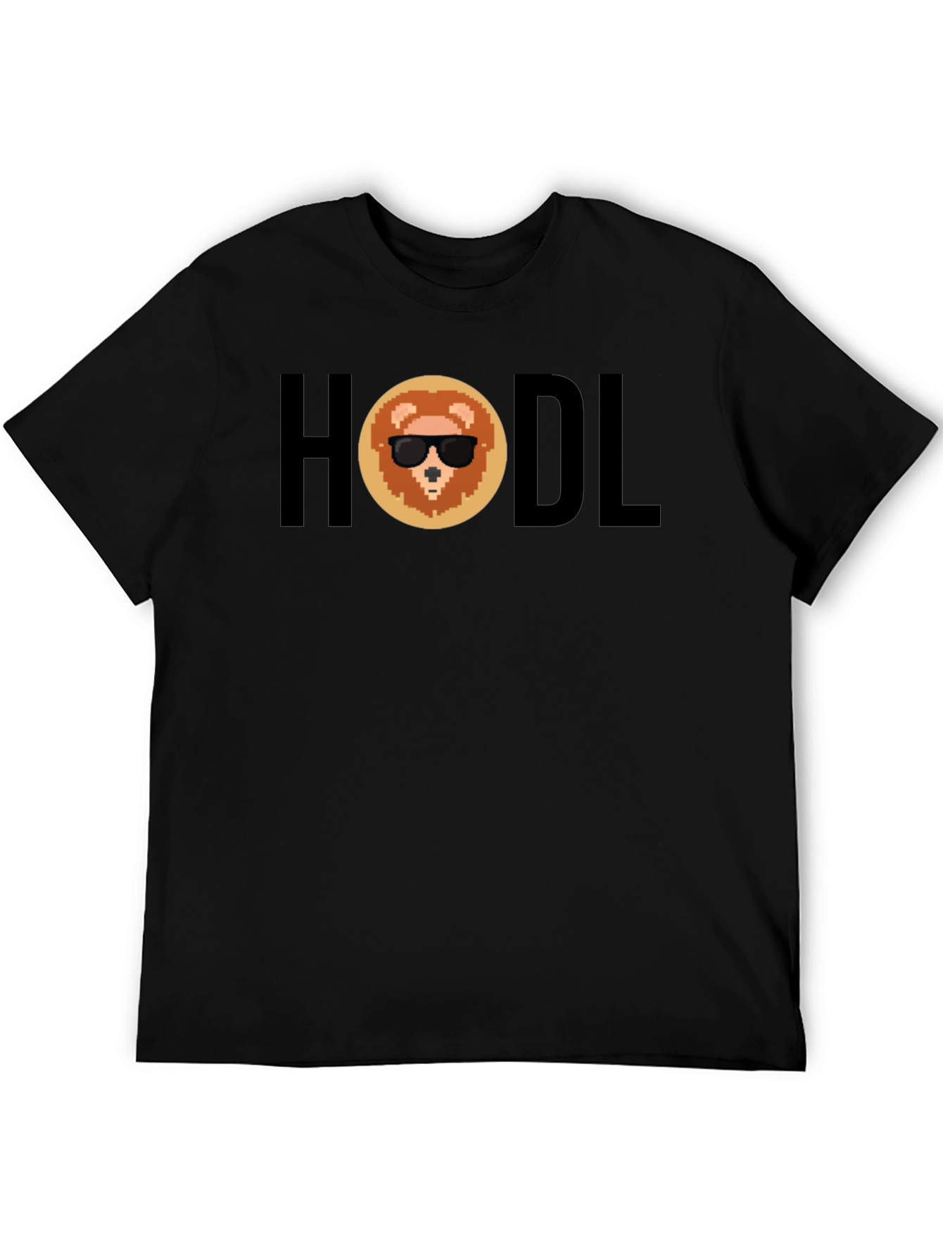 HODL Crypto Lion Black T-Shirt