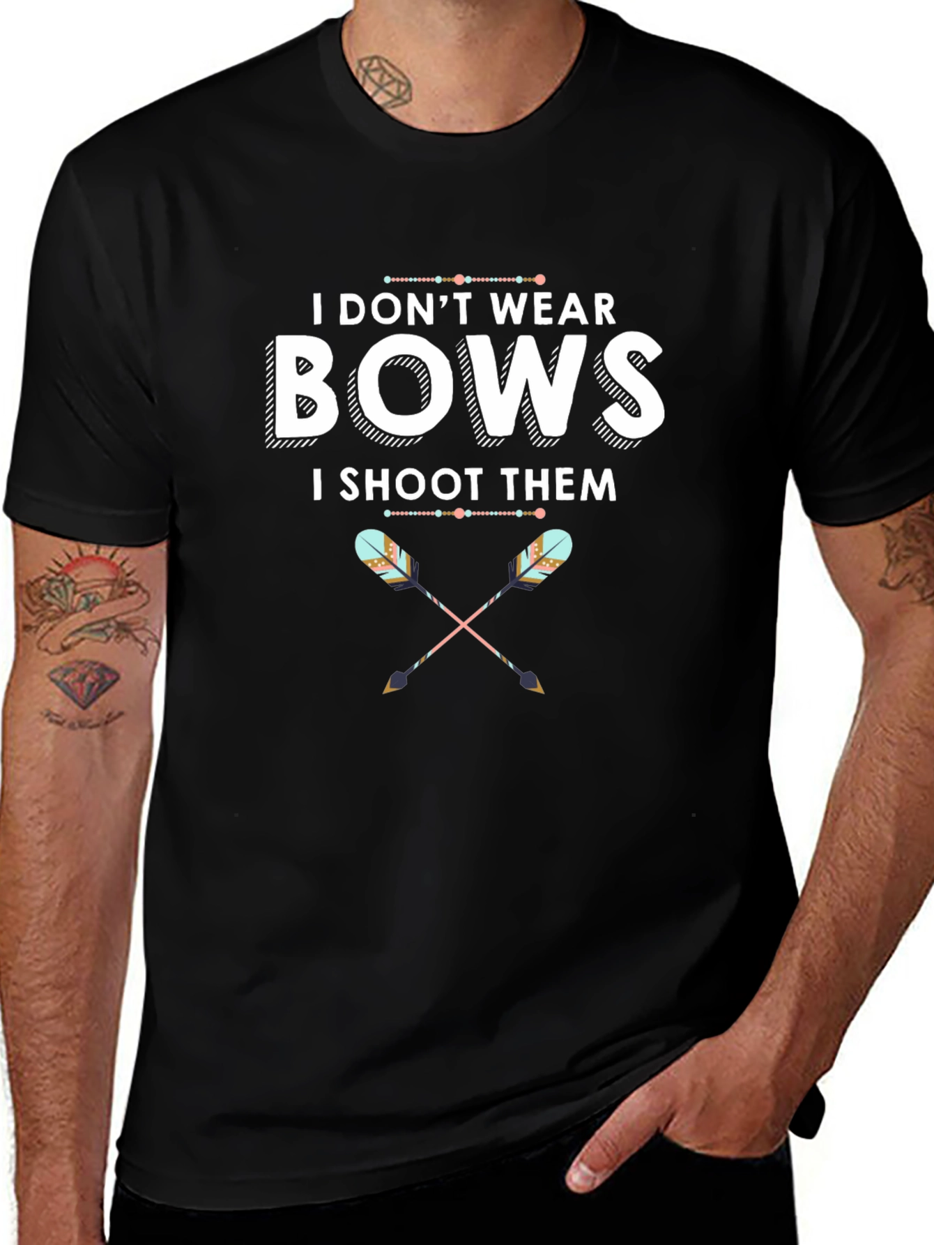 I Dont Wear Bows T-Shirt Archery Tee