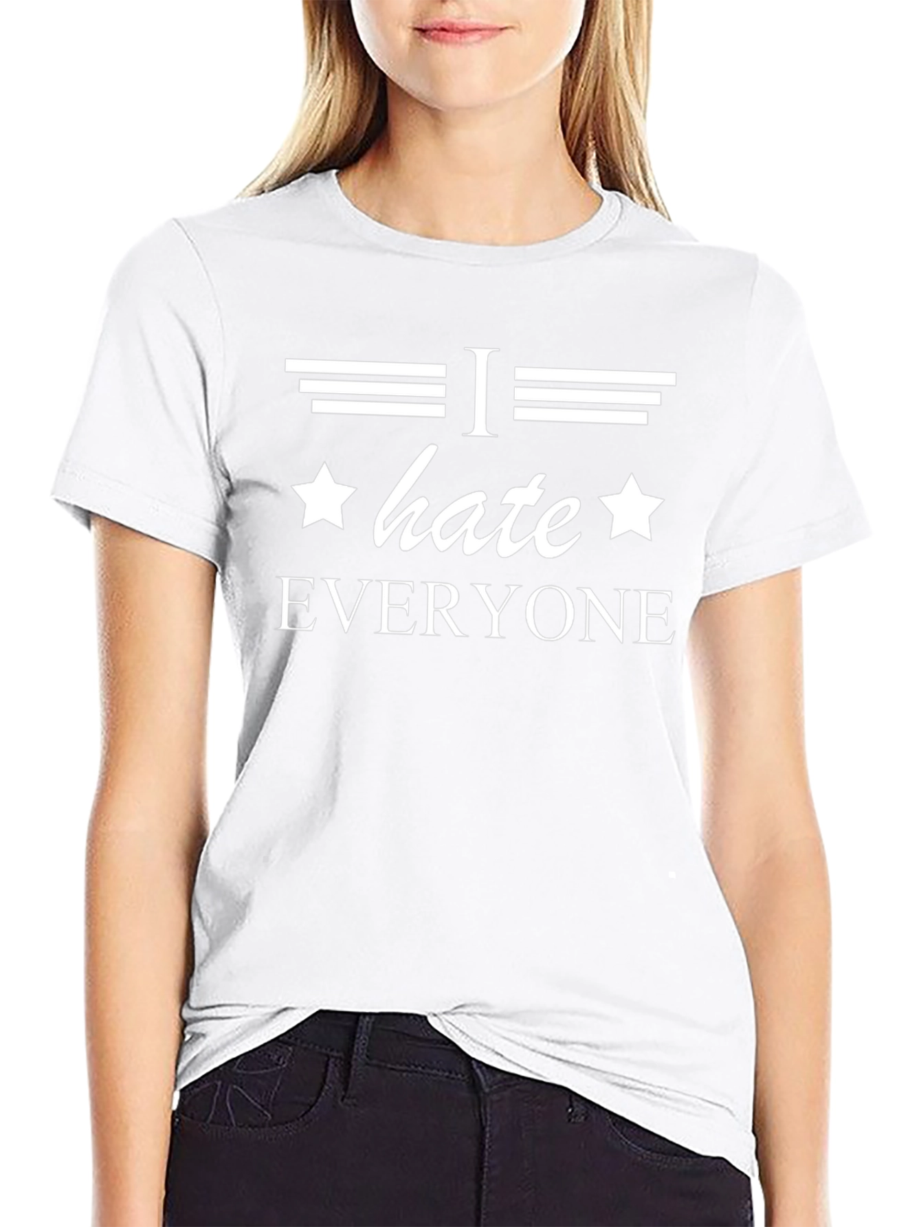 I Hate Everyone Graphic Black T-Shirt