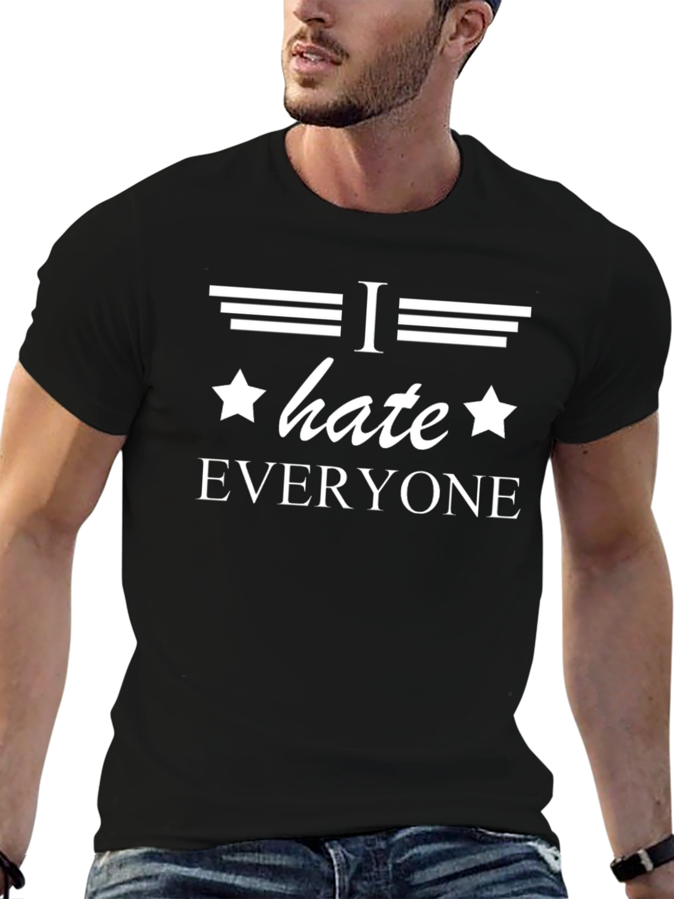 I Hate Everyone Graphic Black T-Shirt