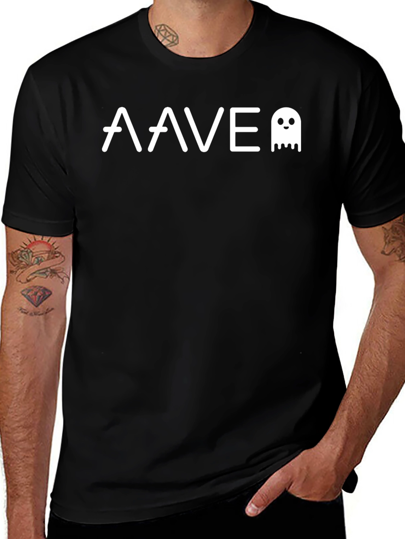 AAVE Crypto Black T-Shirt