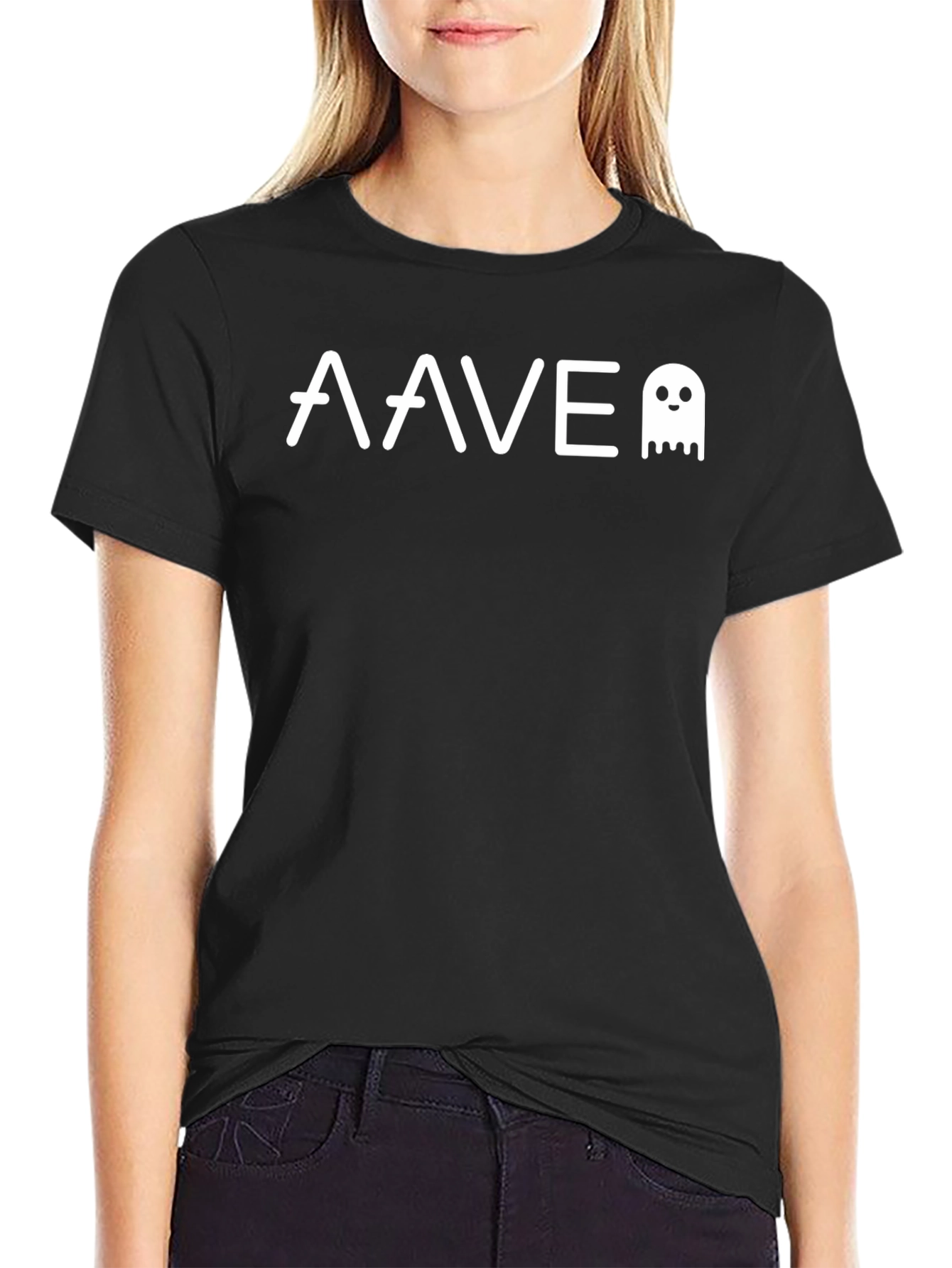 AAVE Crypto Black T-Shirt
