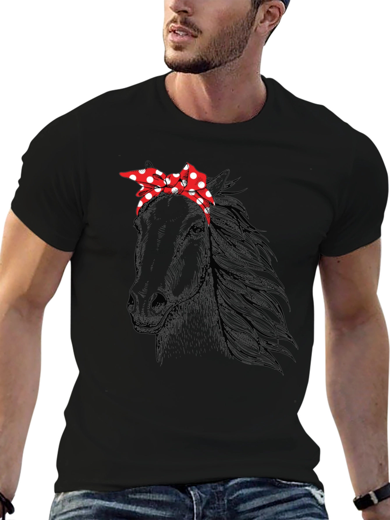 Horse with Bandana Graphic Tee
