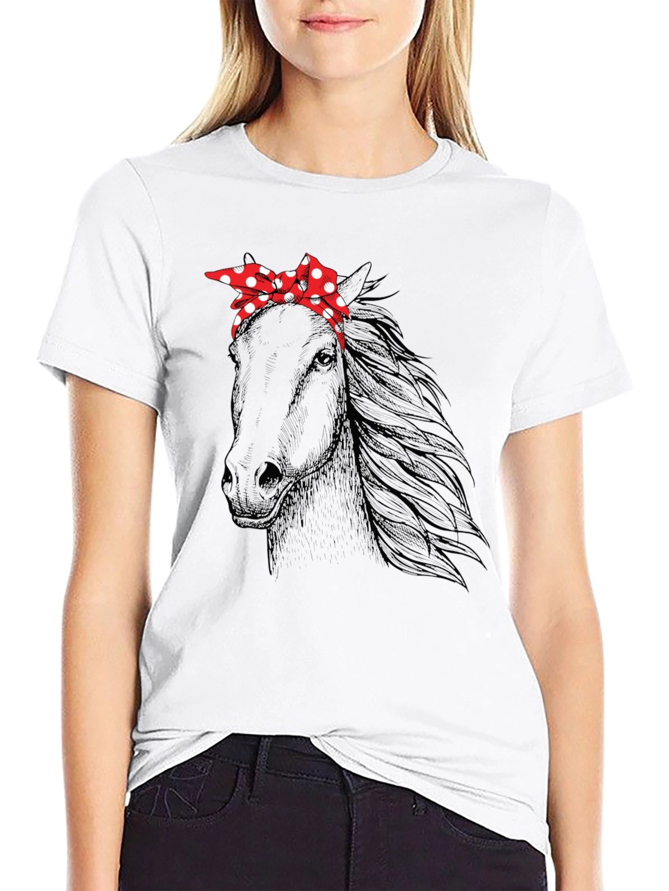 Horse with Bandana Graphic Tee