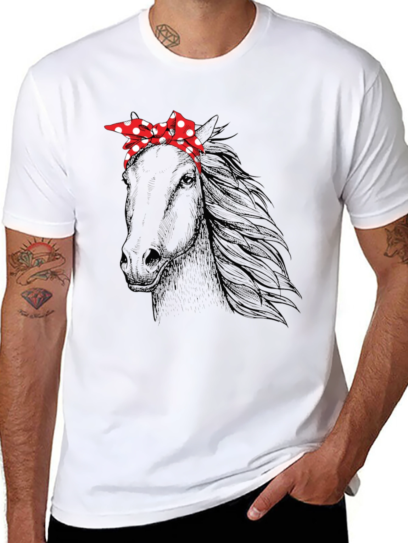 Horse with Bandana Graphic Tee