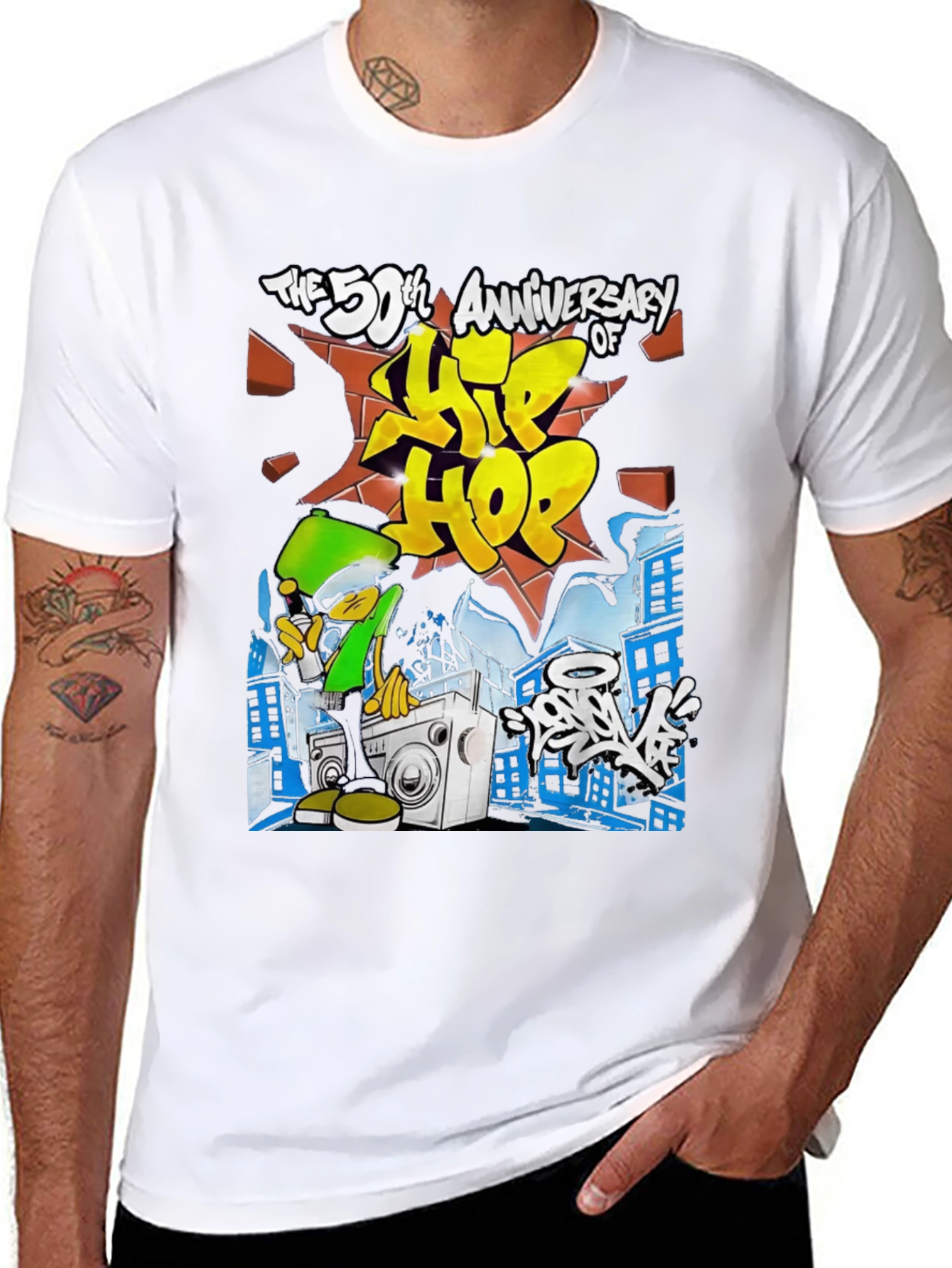 50th Anniversary Hip Hop Black T-Shirt