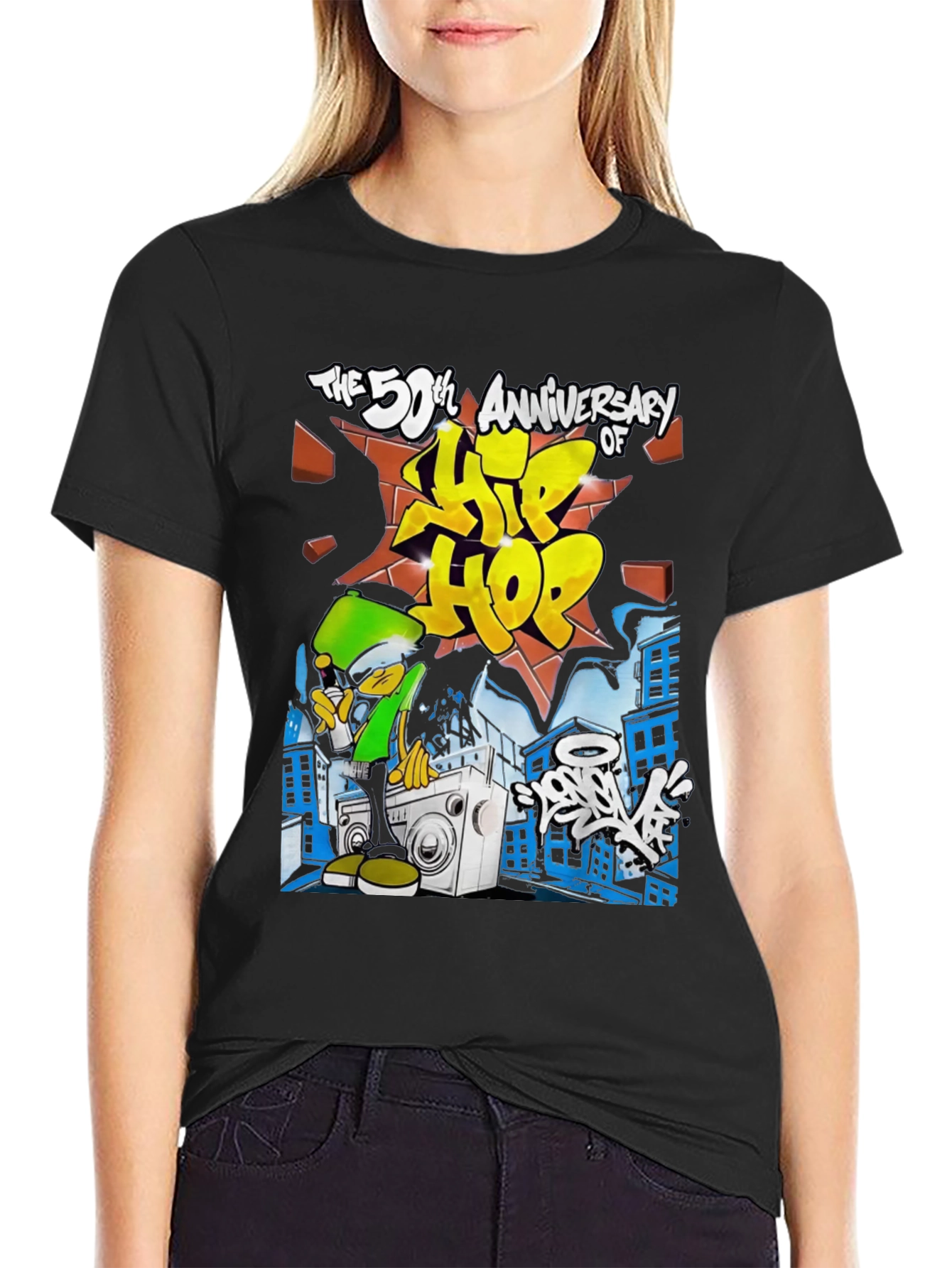 50th Anniversary Hip Hop Black T-Shirt