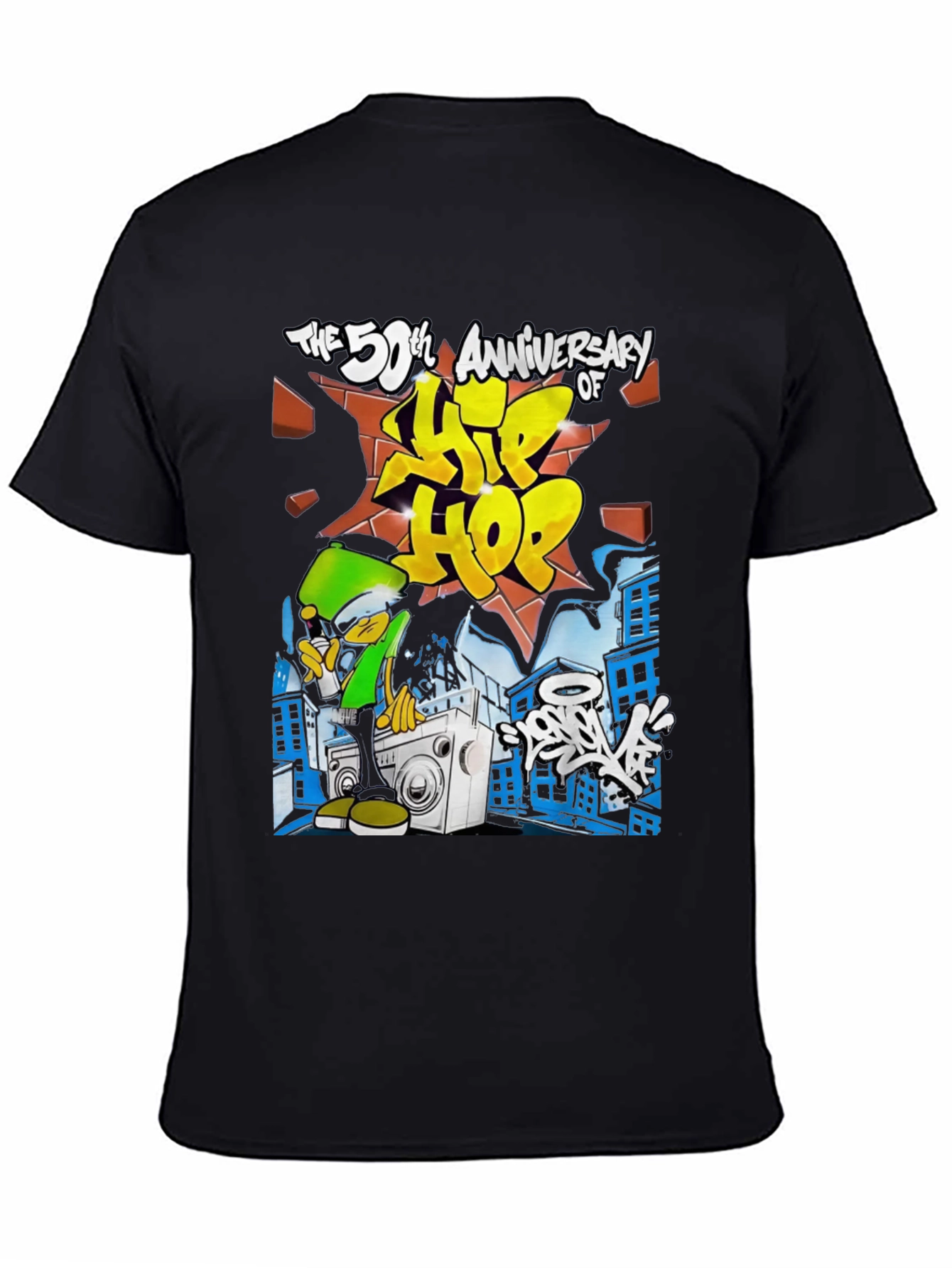 50th Anniversary Hip Hop Black T-Shirt