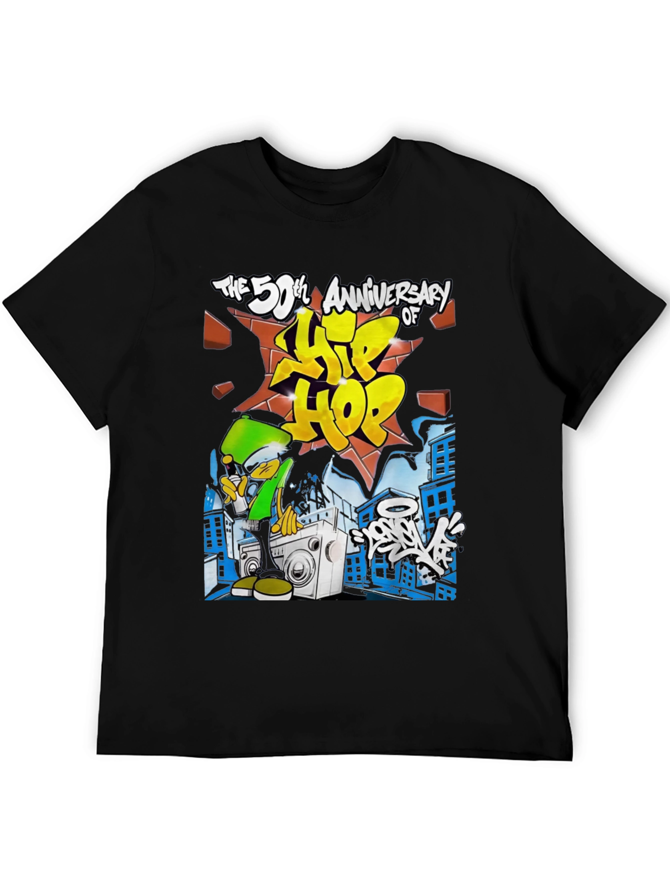 50th Anniversary Hip Hop Black T-Shirt