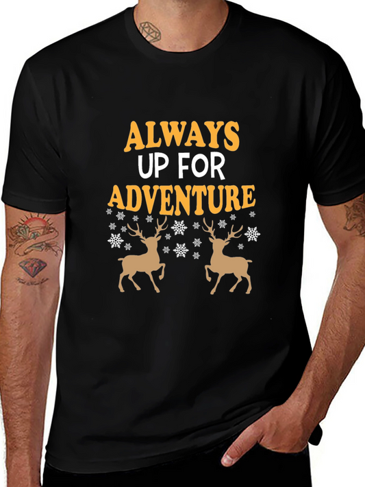 Always Up For Adventure Deer Graphic Tee