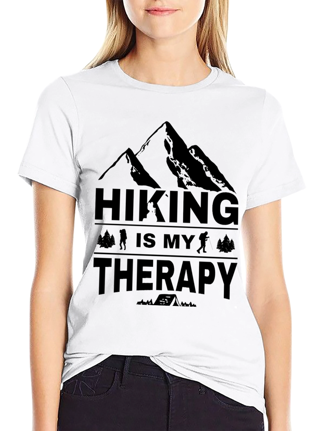 Hiking is My Therapy Graphic T-Shirt