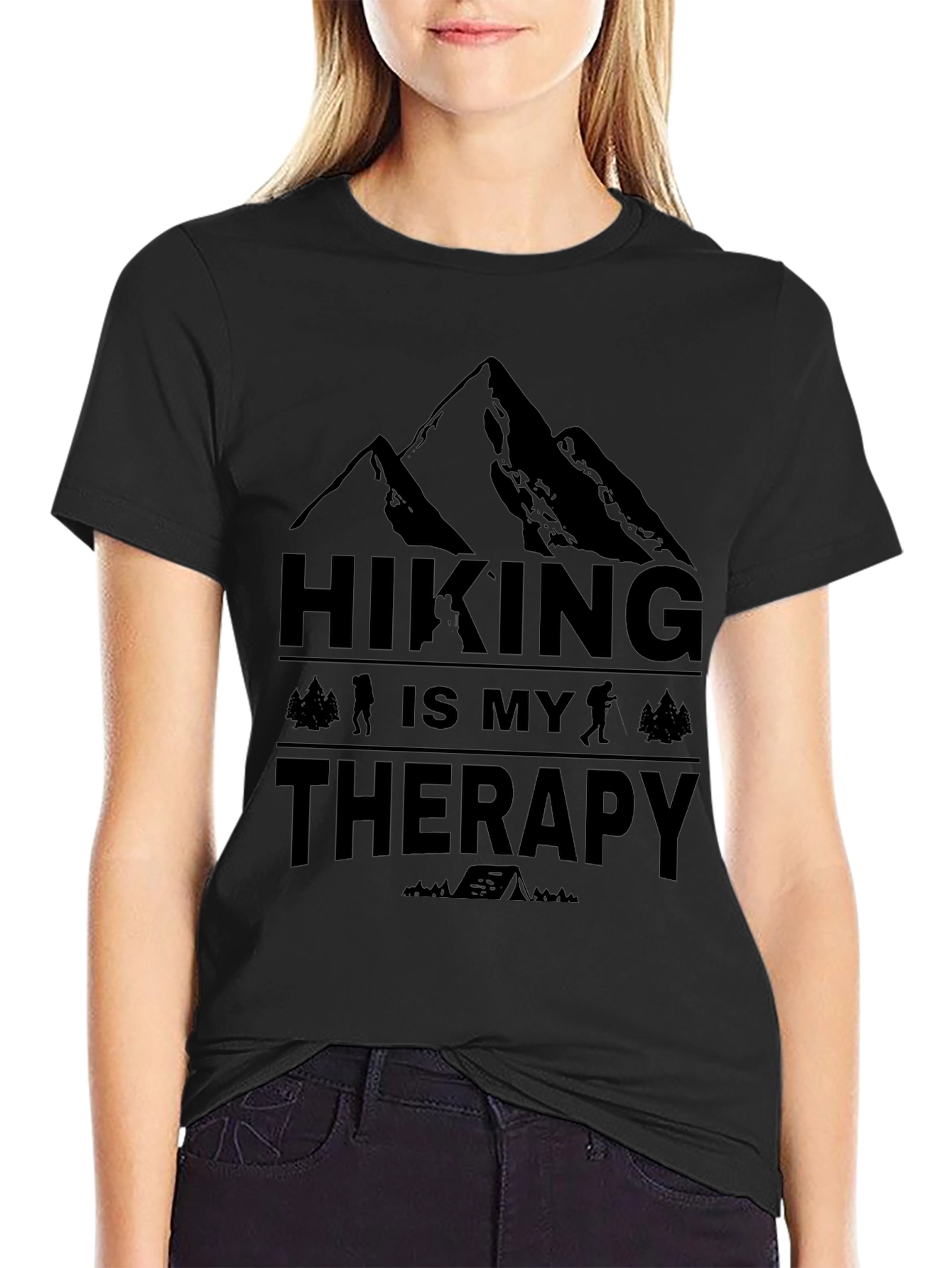 Hiking is My Therapy Graphic T-Shirt