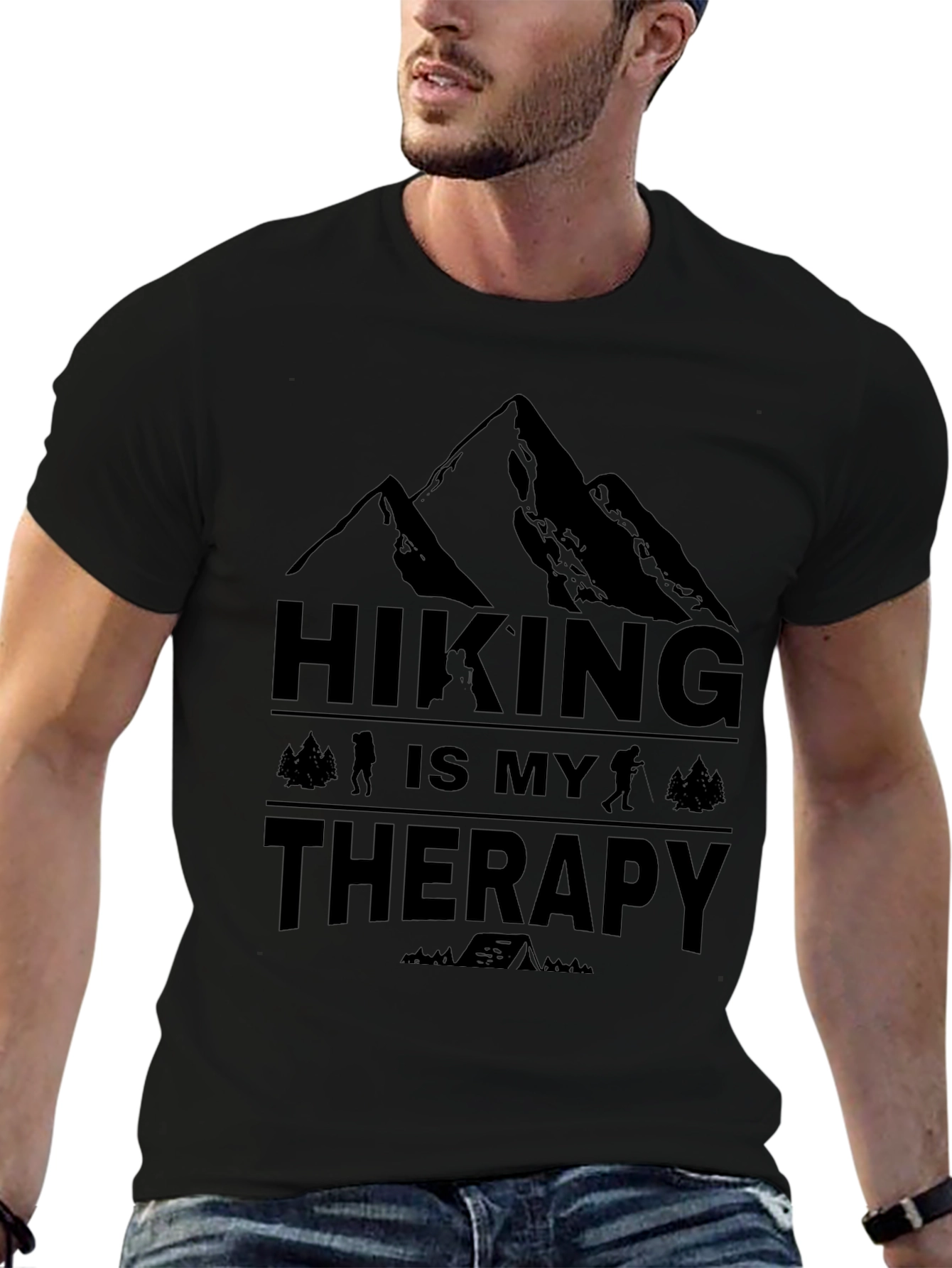 Hiking is My Therapy Graphic T-Shirt