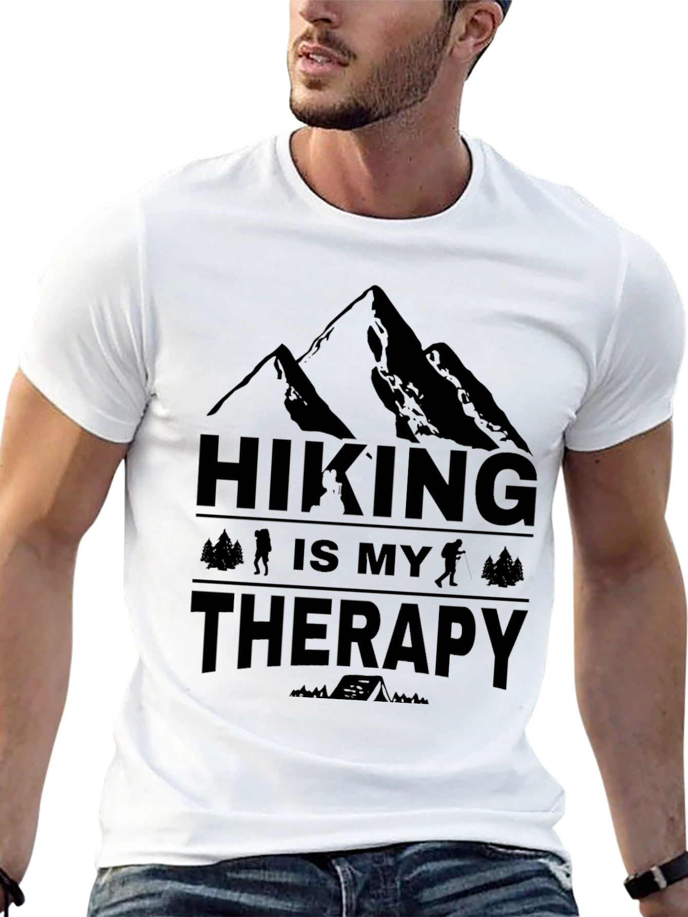 Hiking is My Therapy Graphic T-Shirt