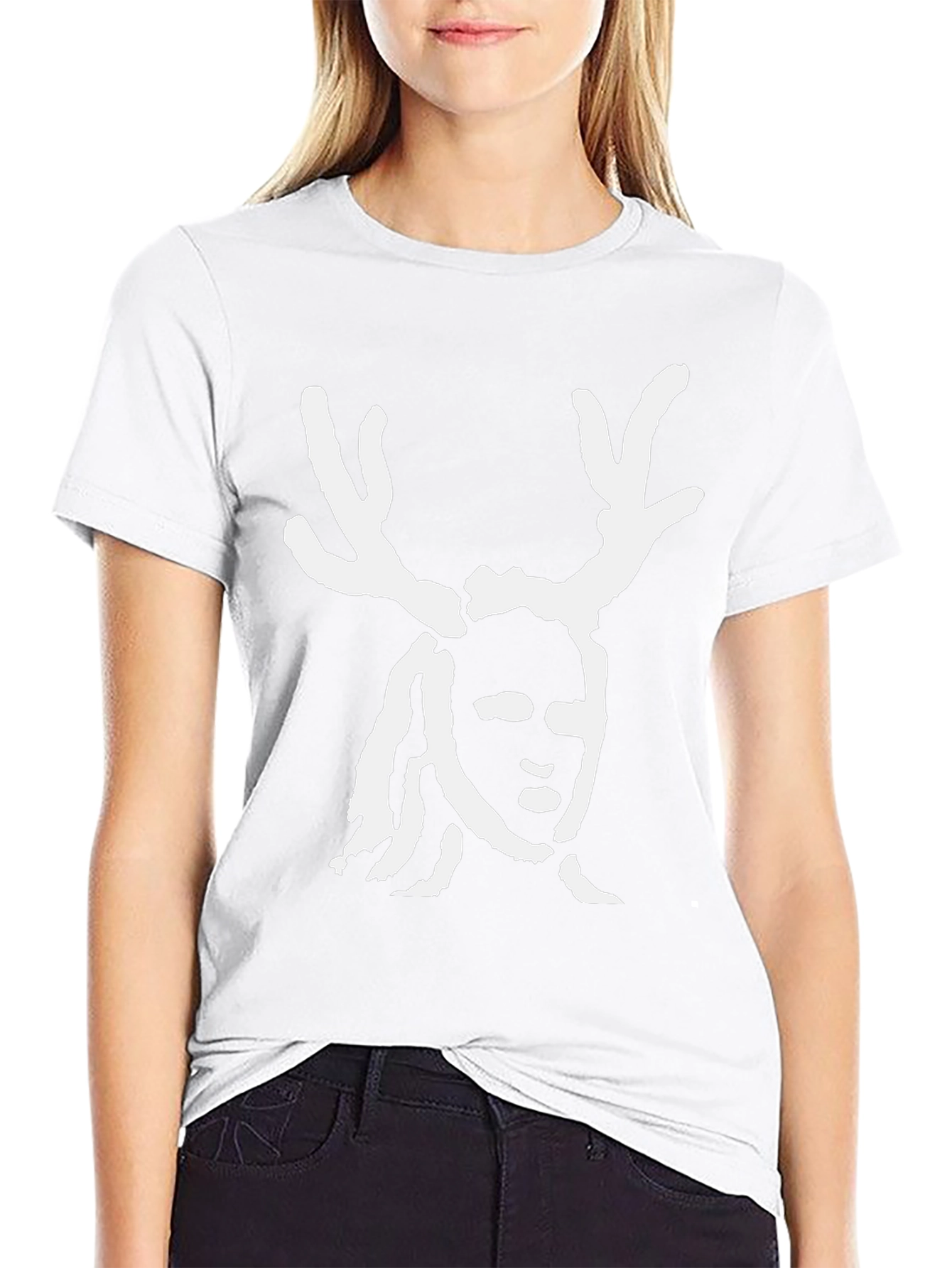 Antlered Figure Black T-Shirt