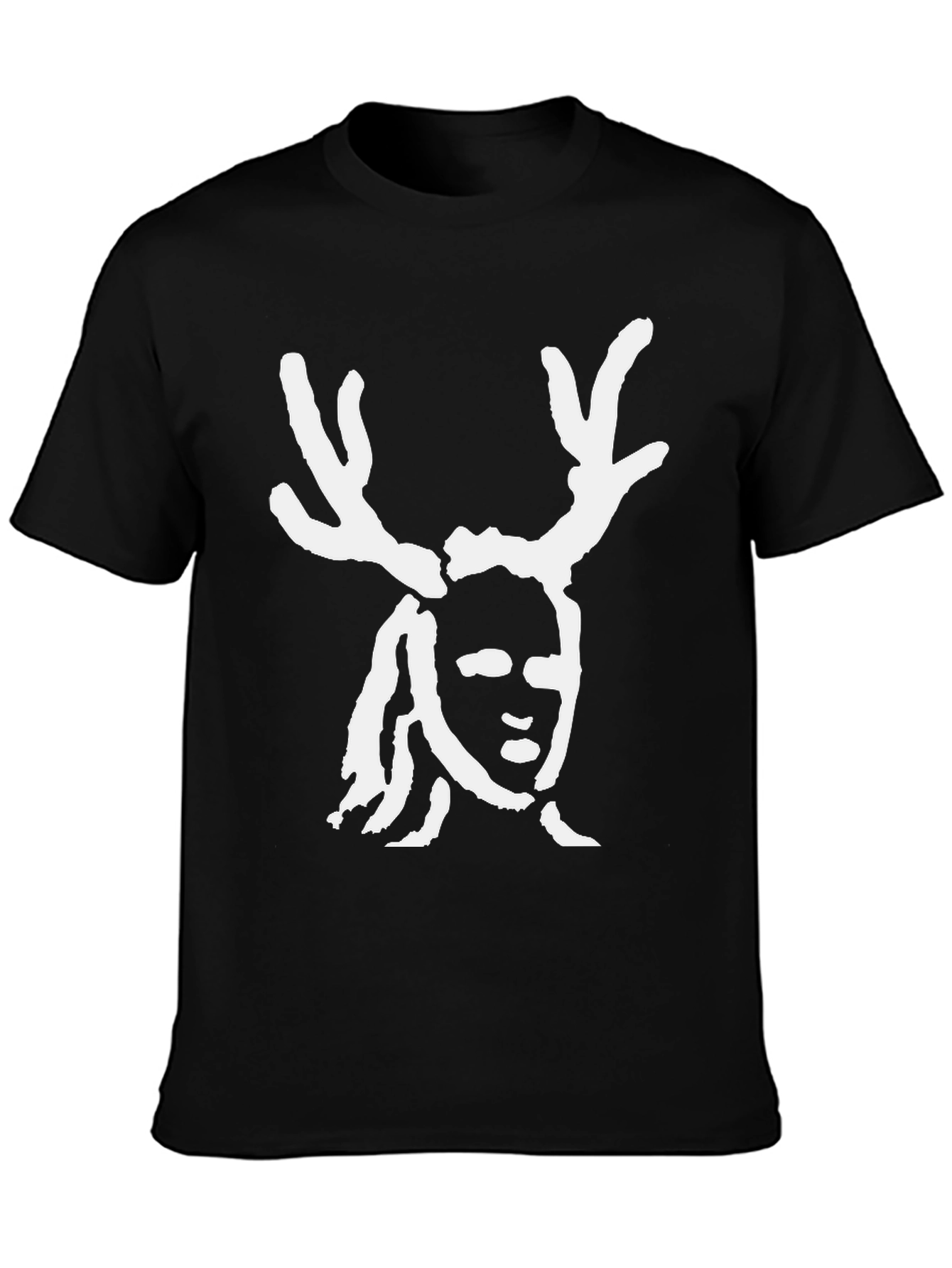 Antlered Figure Black T-Shirt