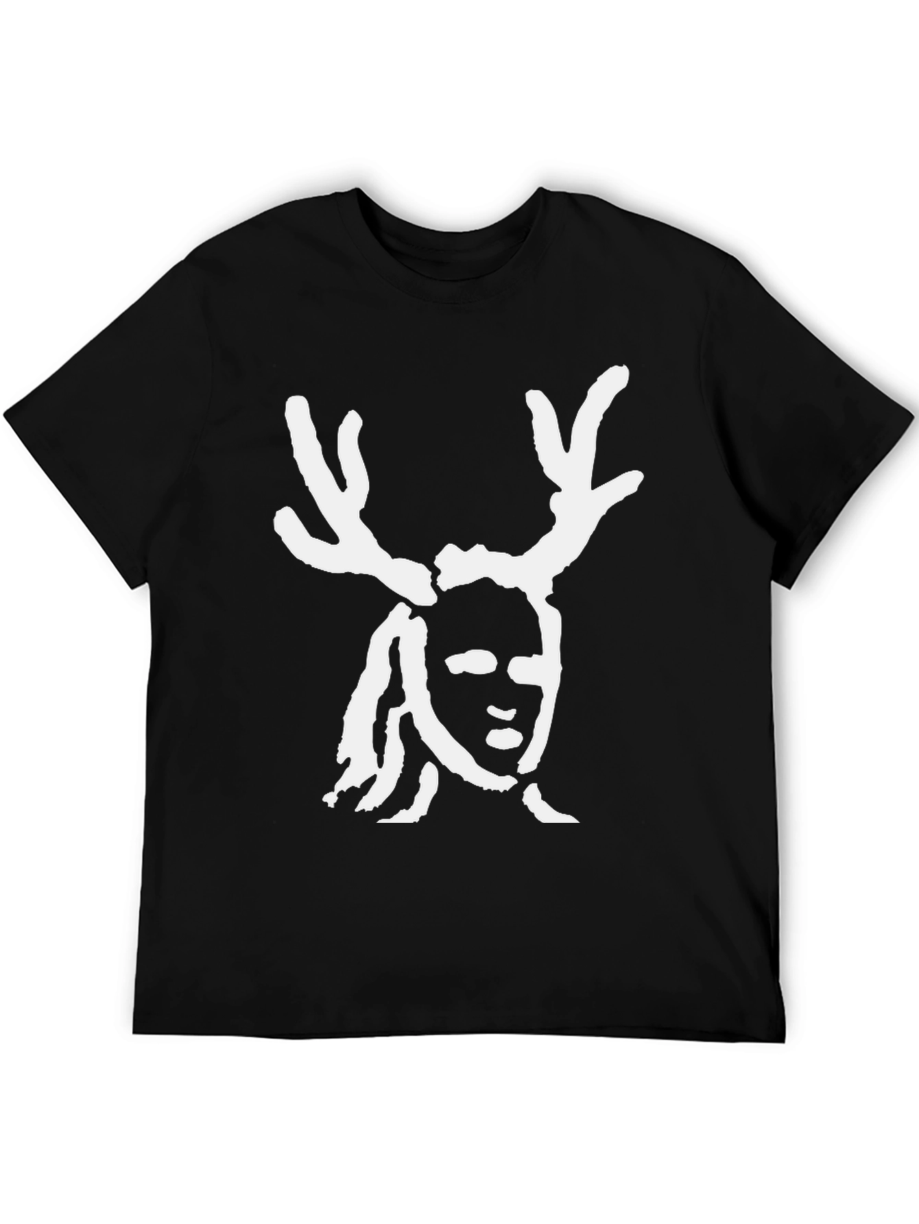 Antlered Figure Black T-Shirt