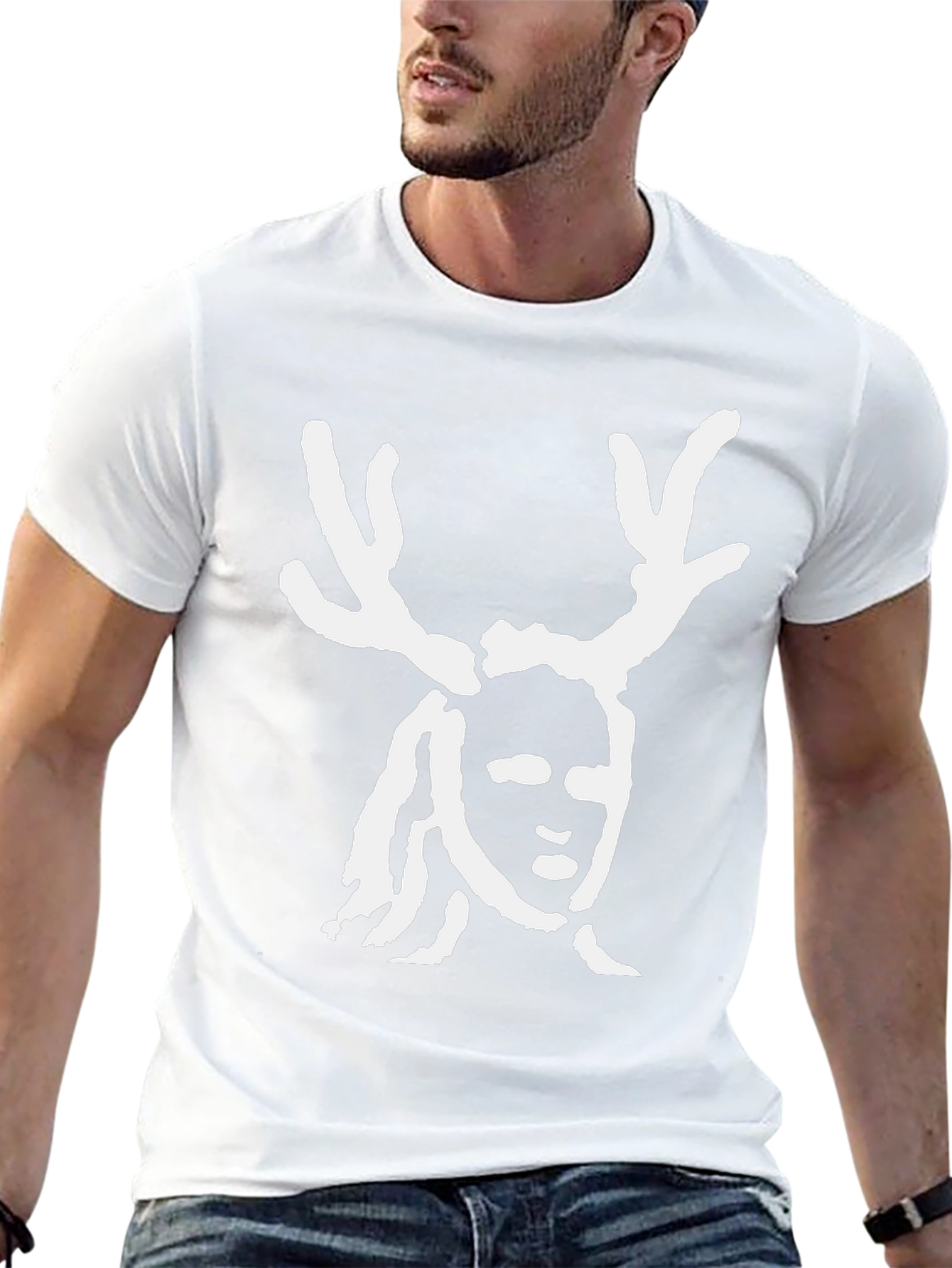 Antlered Figure Black T-Shirt