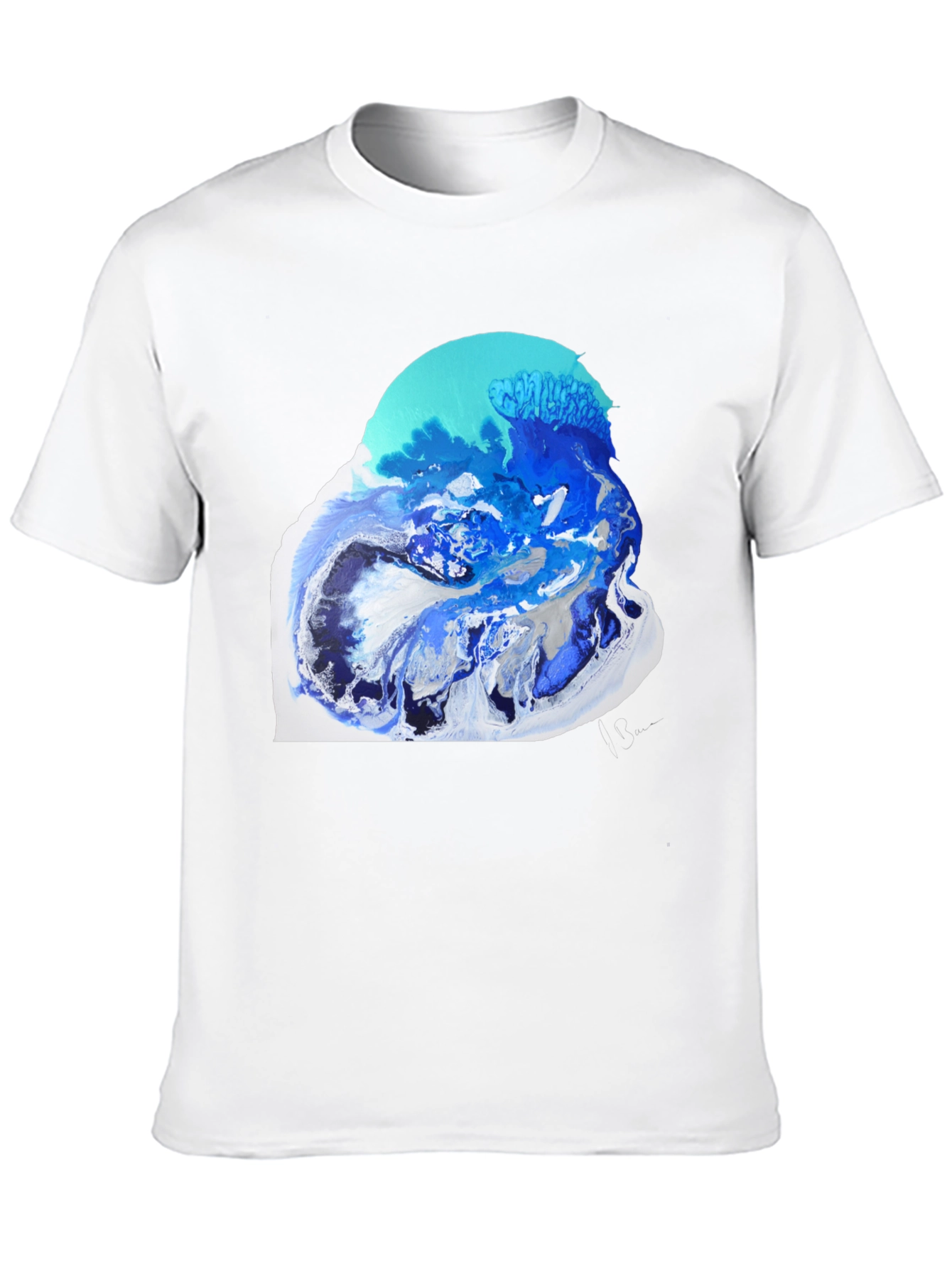 Abstract Ocean Art Black T-Shirt