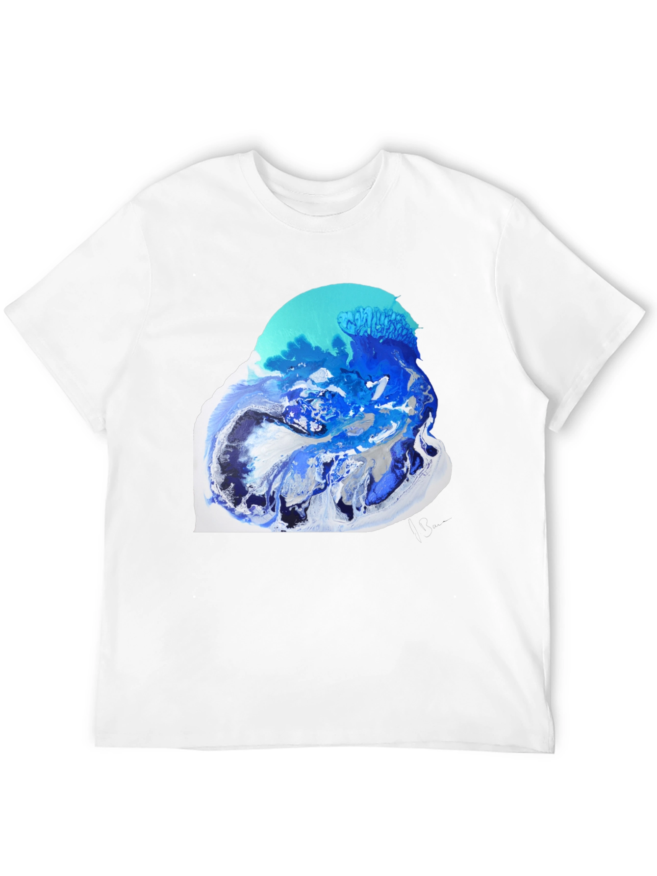 Abstract Ocean Art Black T-Shirt
