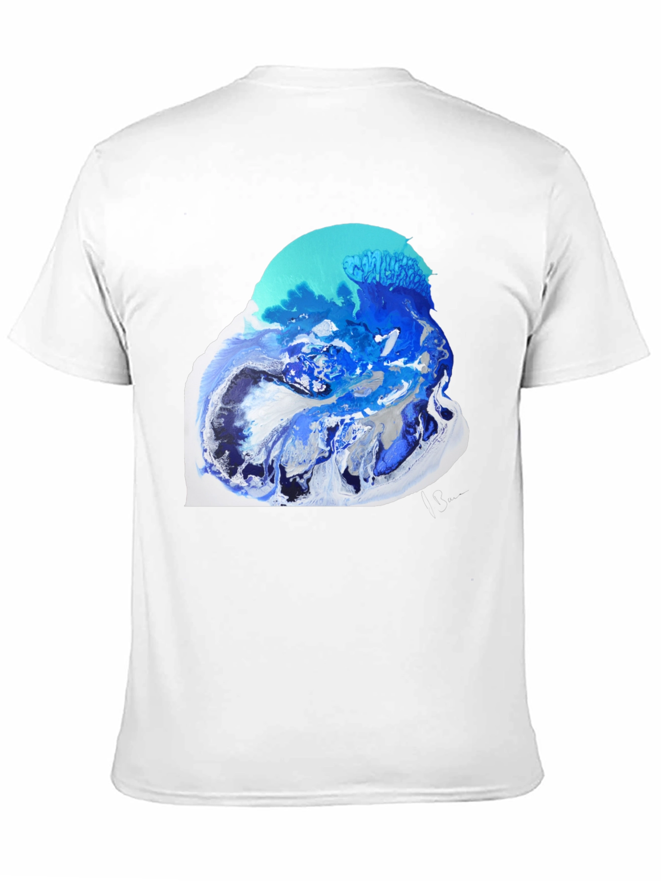 Abstract Ocean Art Black T-Shirt