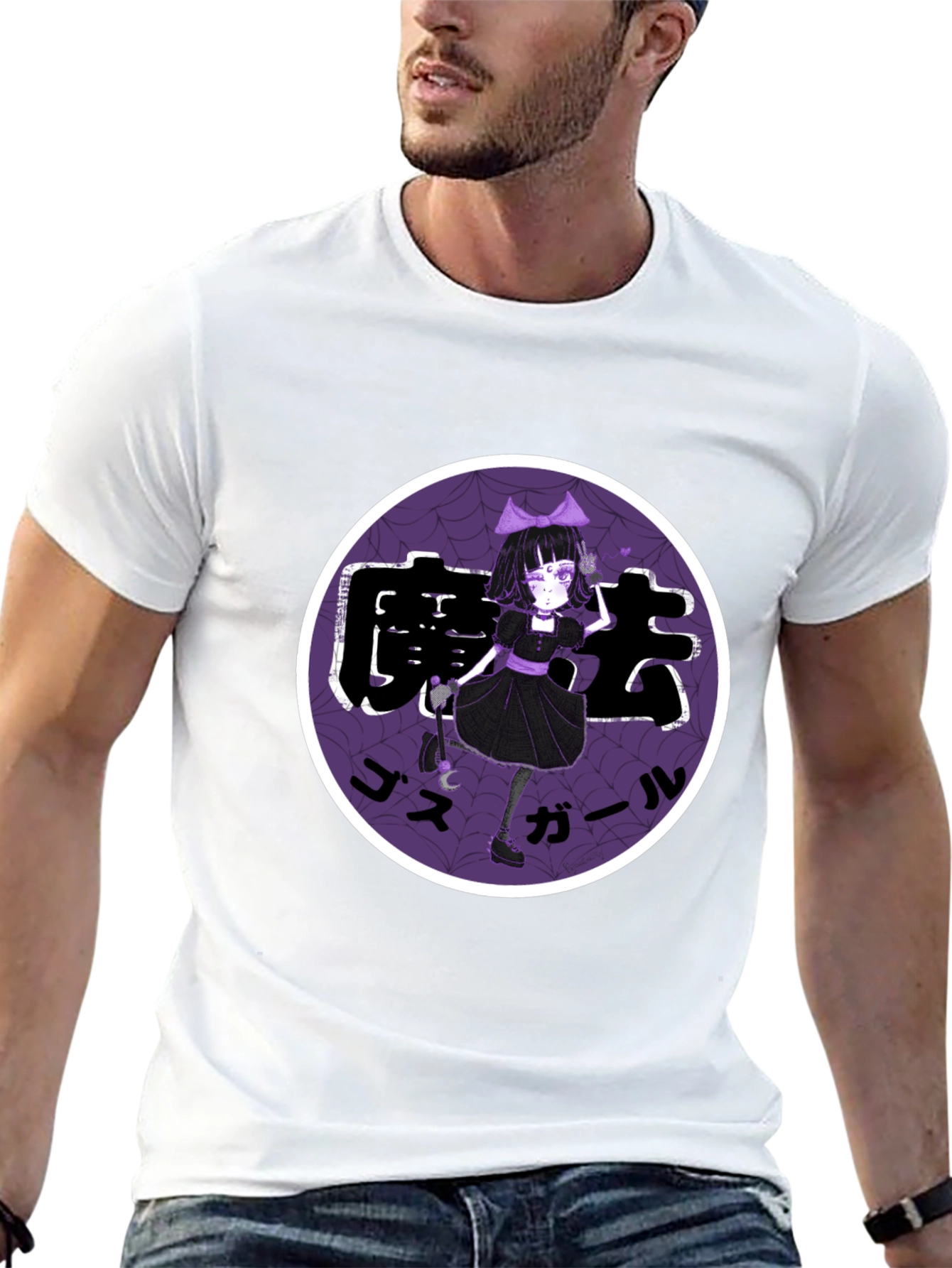 Anime Girl Graphic Tee - Emo Style