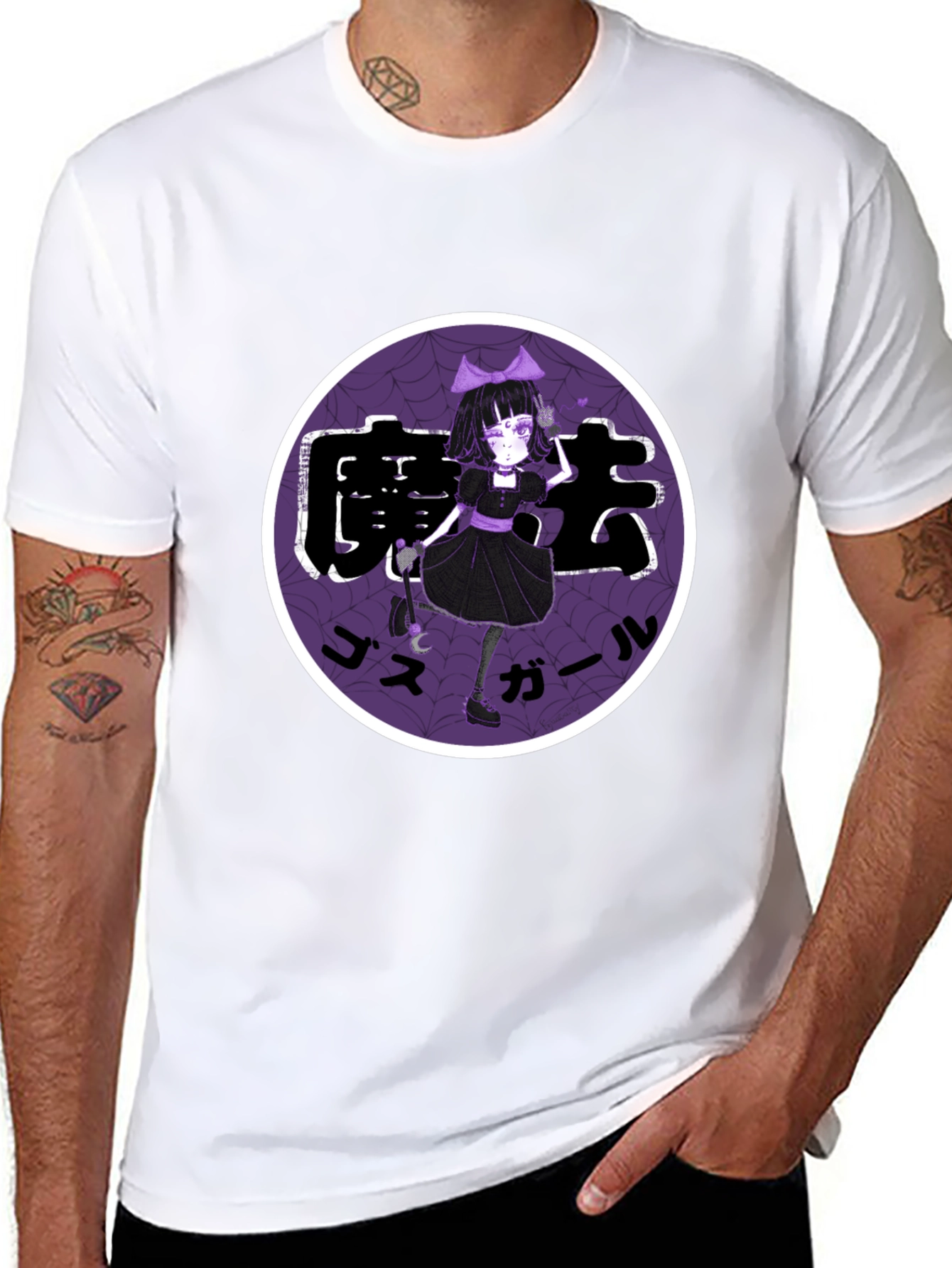 Anime Girl Graphic Tee - Emo Style