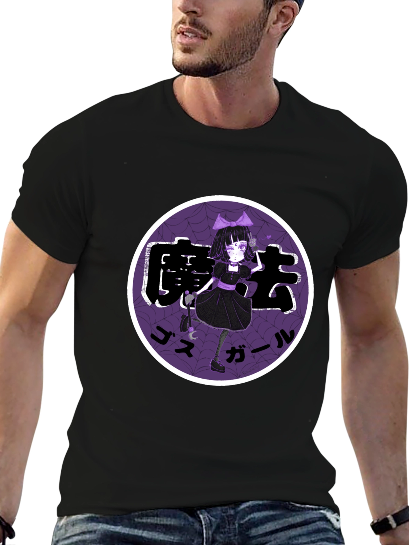 Anime Girl Graphic Tee - Emo Style