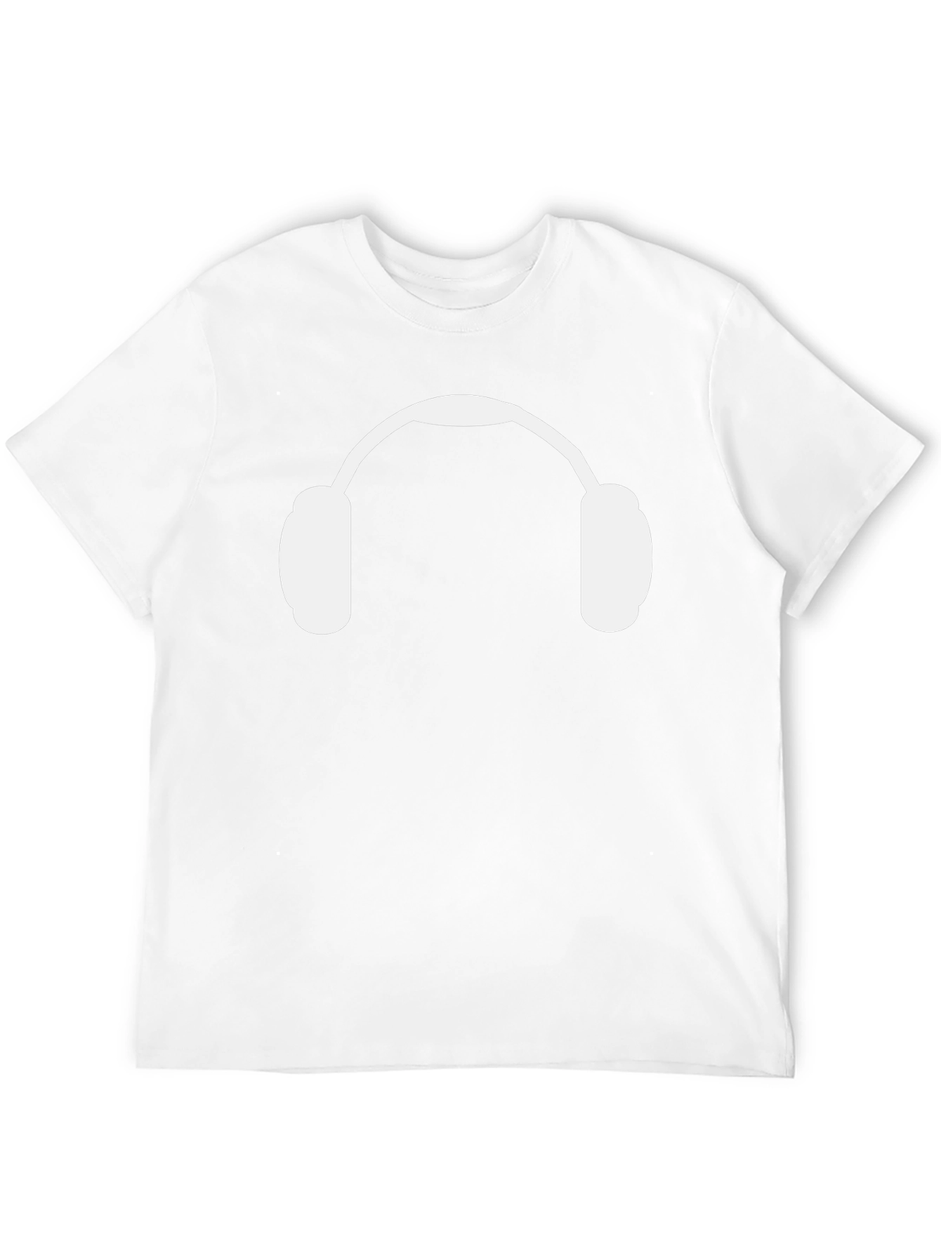 Headphone Graphic Tee - Black Cotton Casual Shirt