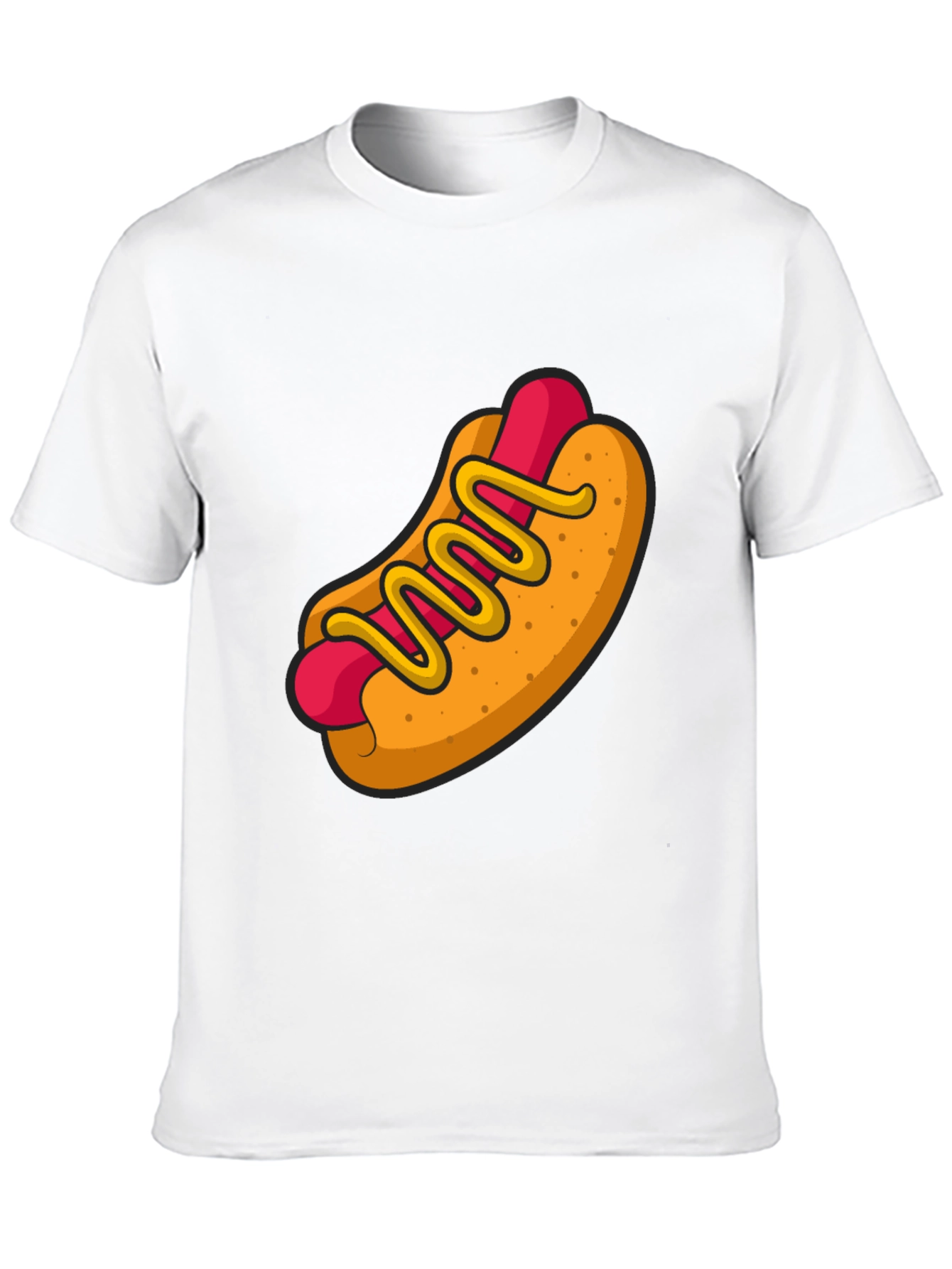 Hot Dog Graphic Tee - Funny Cartoon Food Shirt