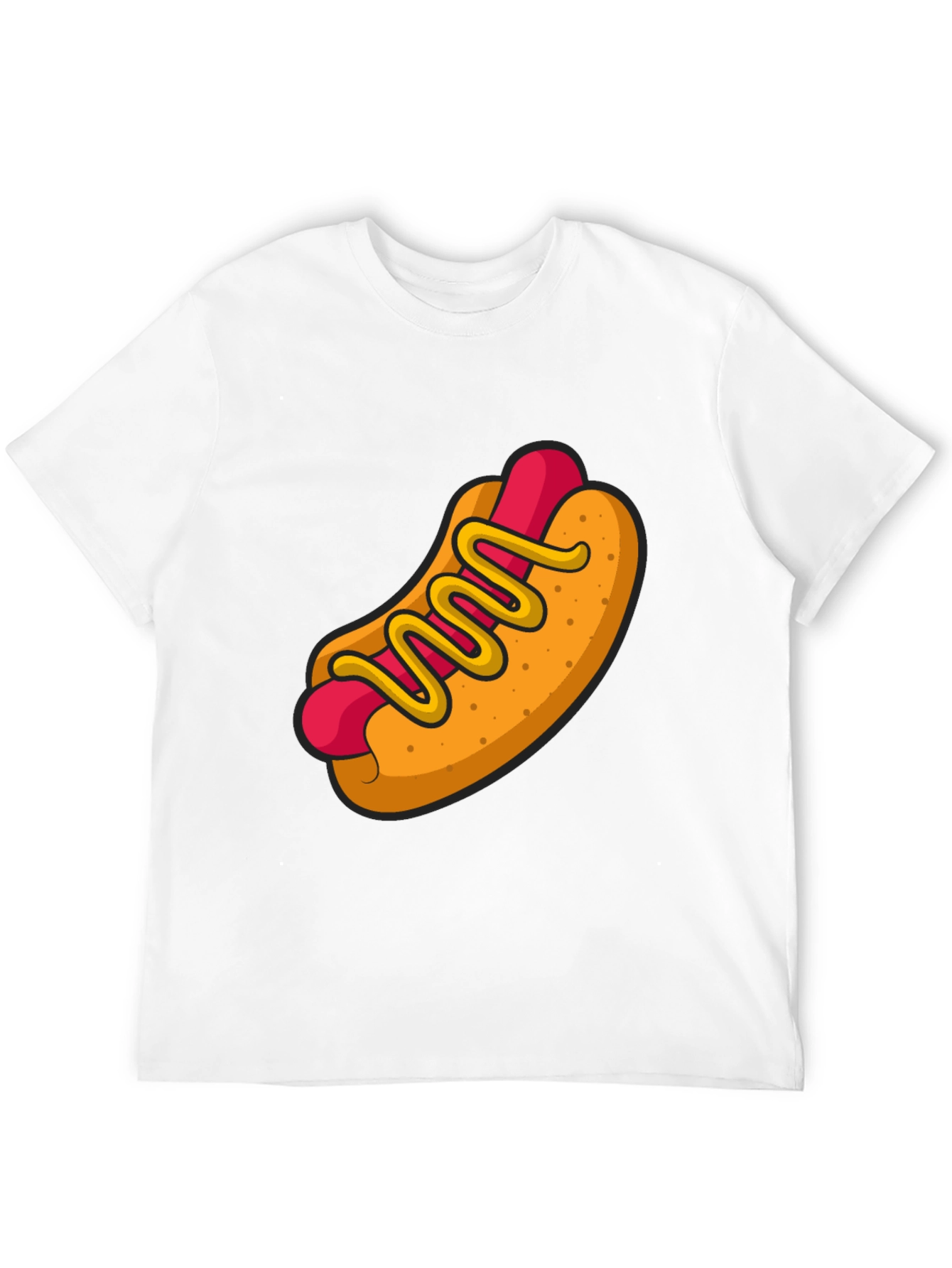 Hot Dog Graphic Tee - Funny Cartoon Food Shirt