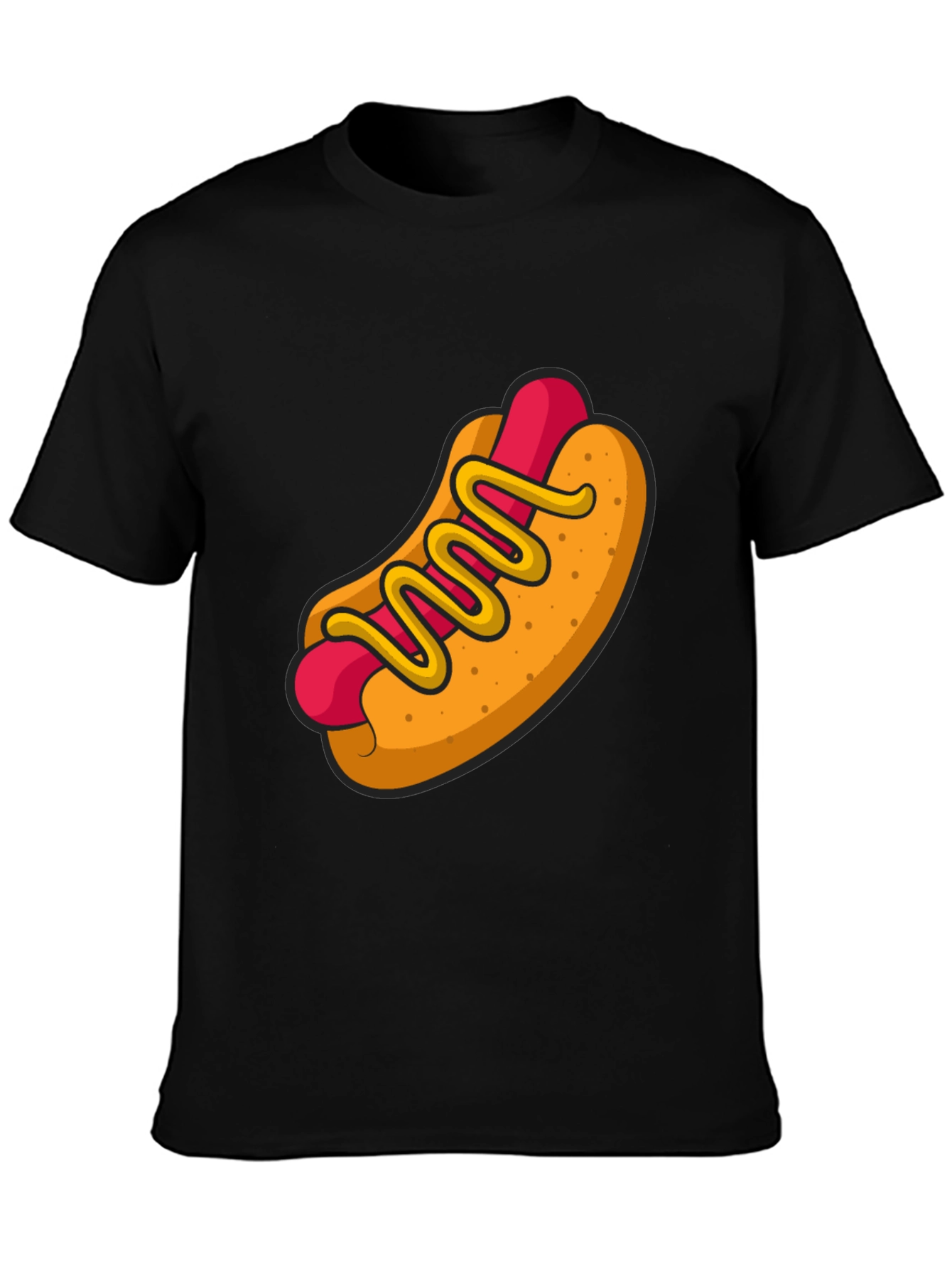 Hot Dog Graphic Tee - Funny Cartoon Food Shirt