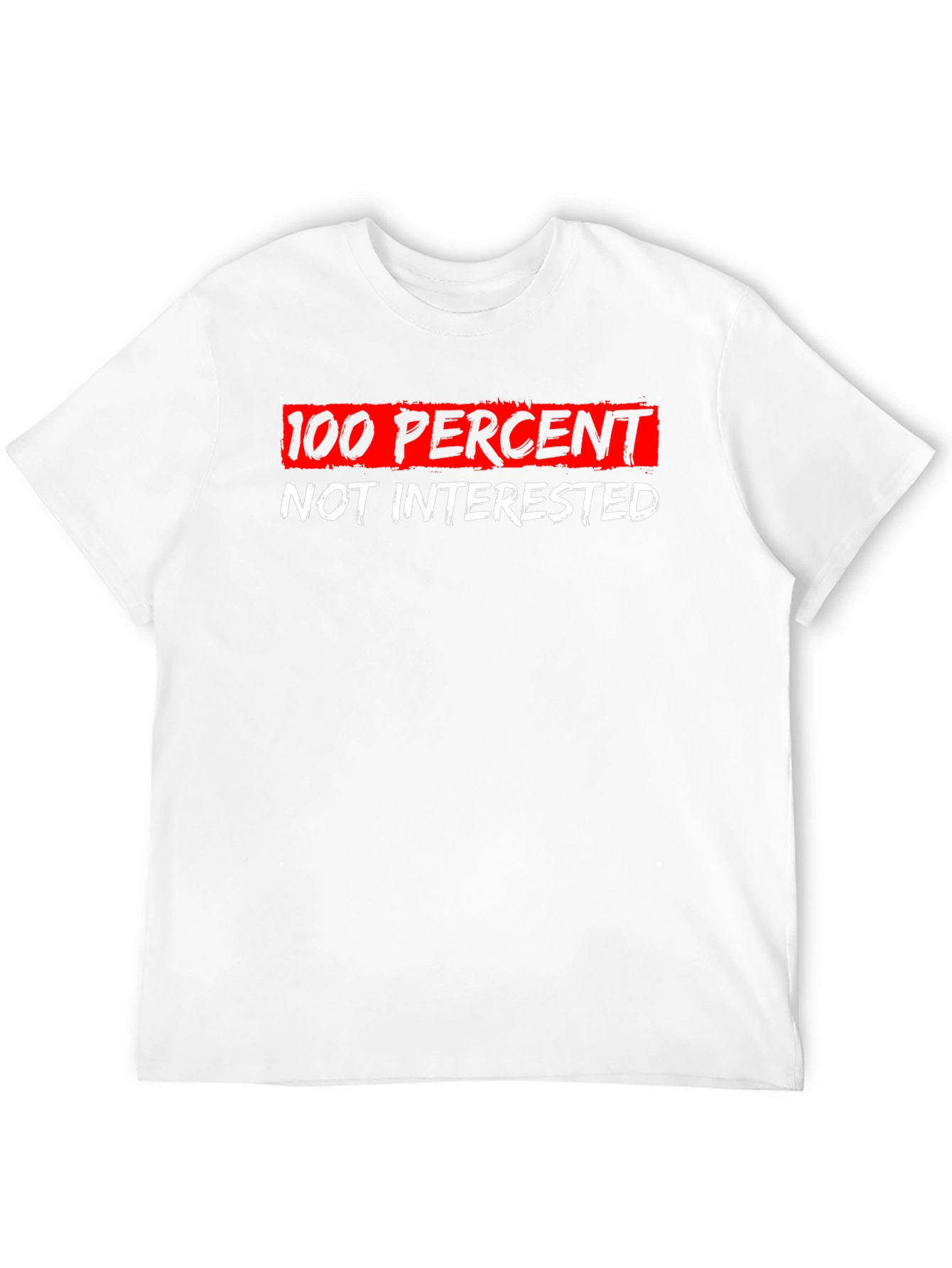 100% Not Interested Graphic Tee - Black