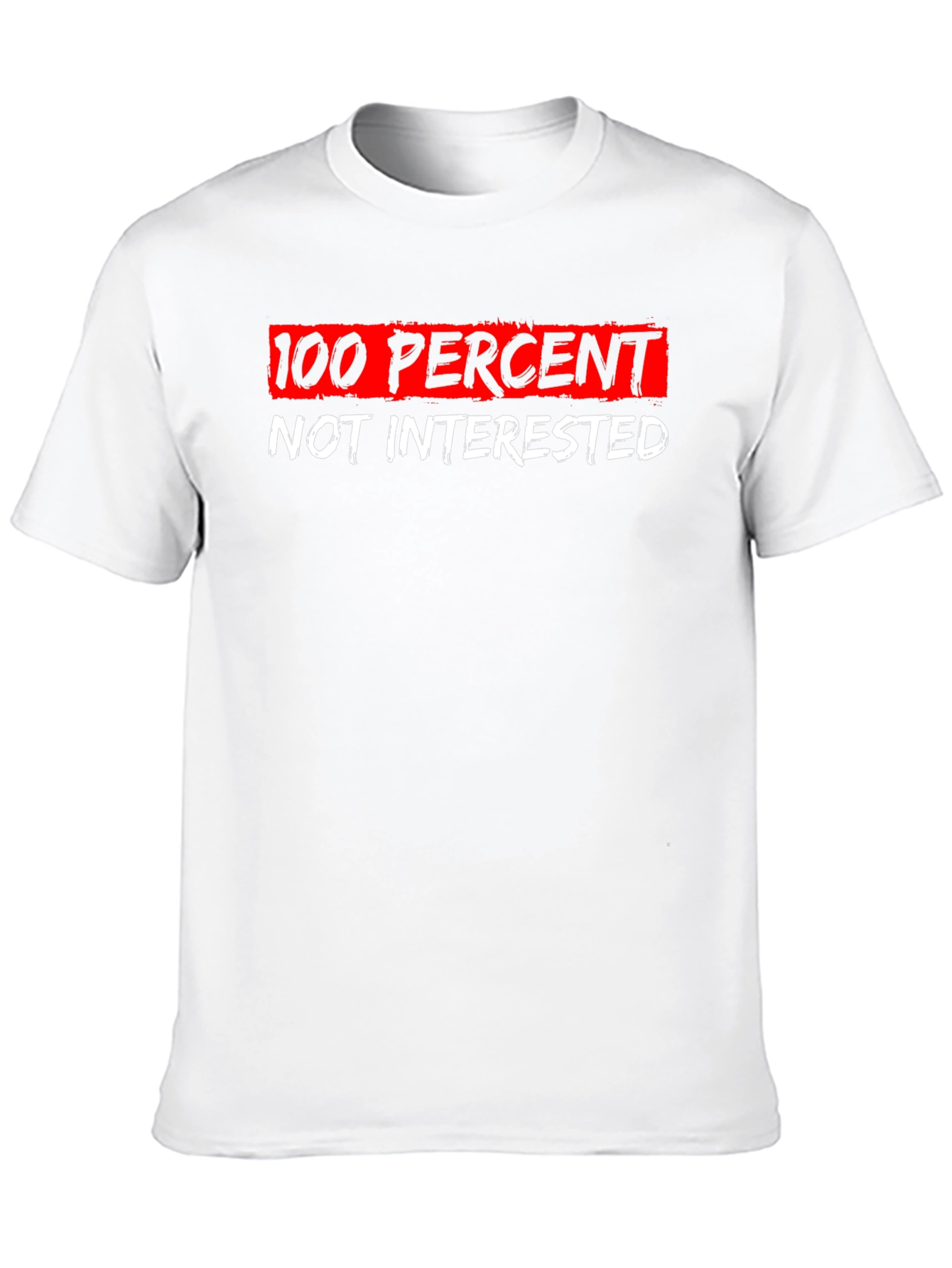 100% Not Interested Graphic Tee - Black